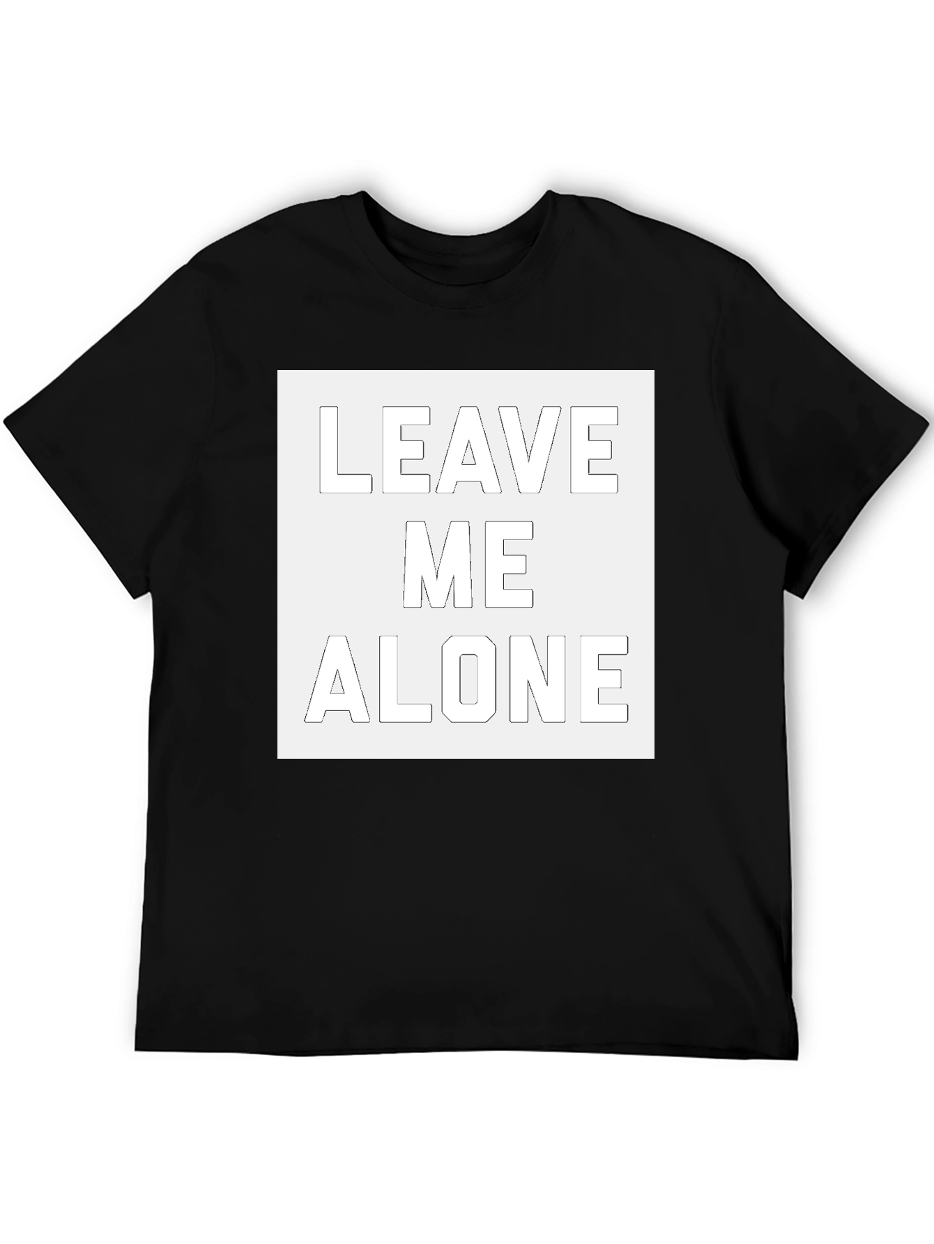 Leave Me Alone Graphic T-Shirt - Black