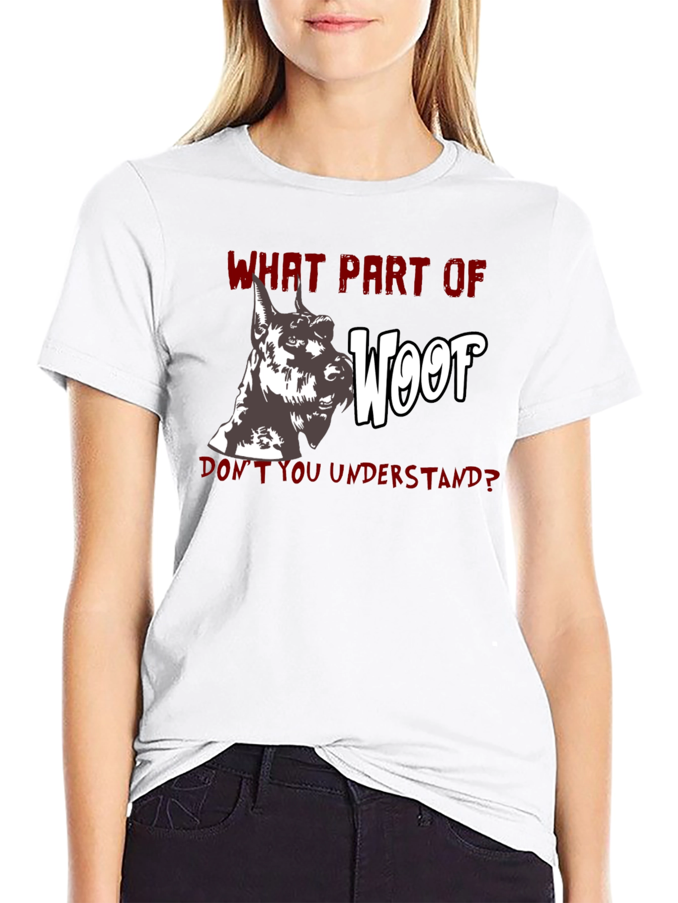 Woof Humor Graphic Tee