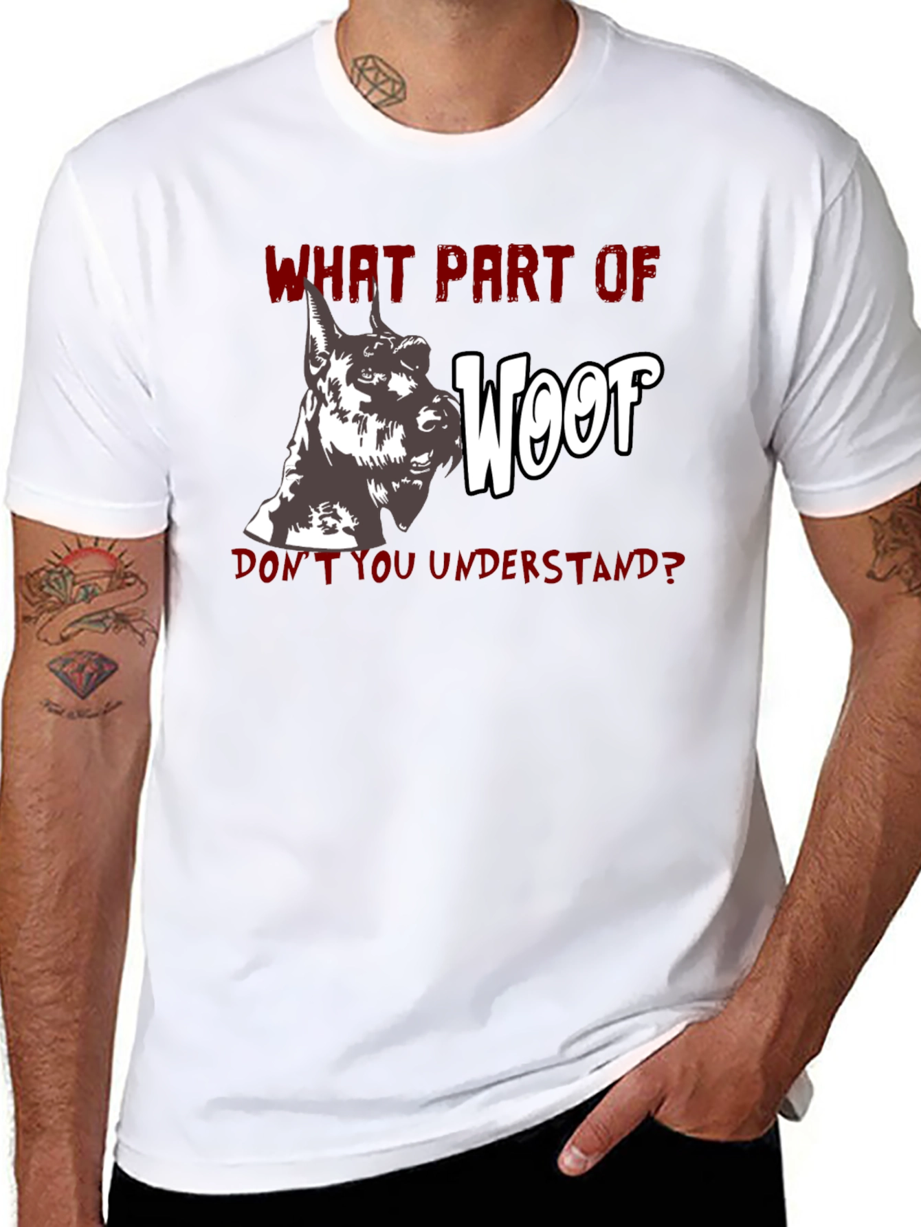 Woof Humor Graphic Tee
