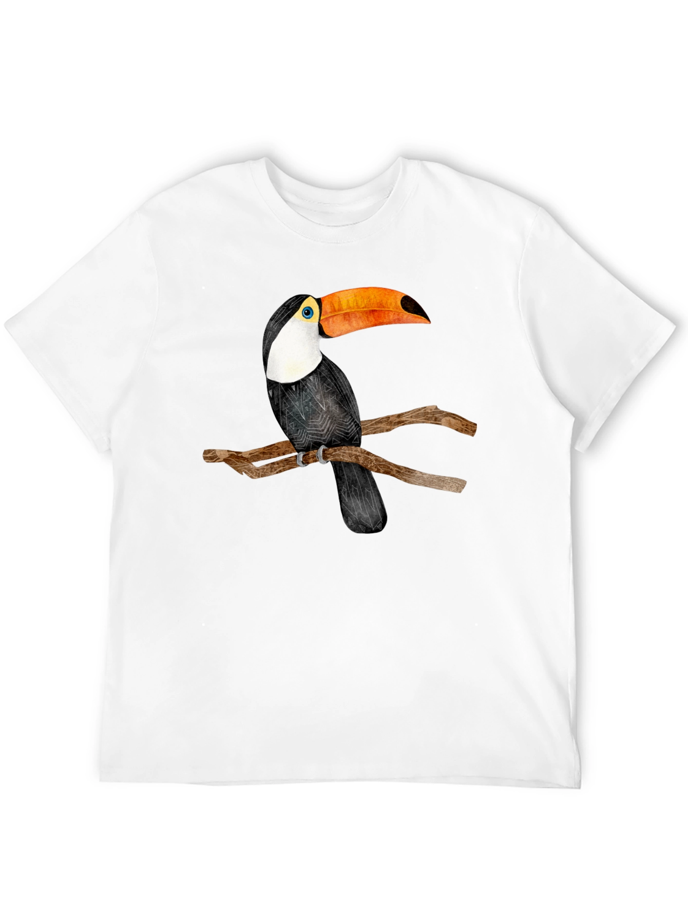 Toucan Bird Graphic Black T-Shirt