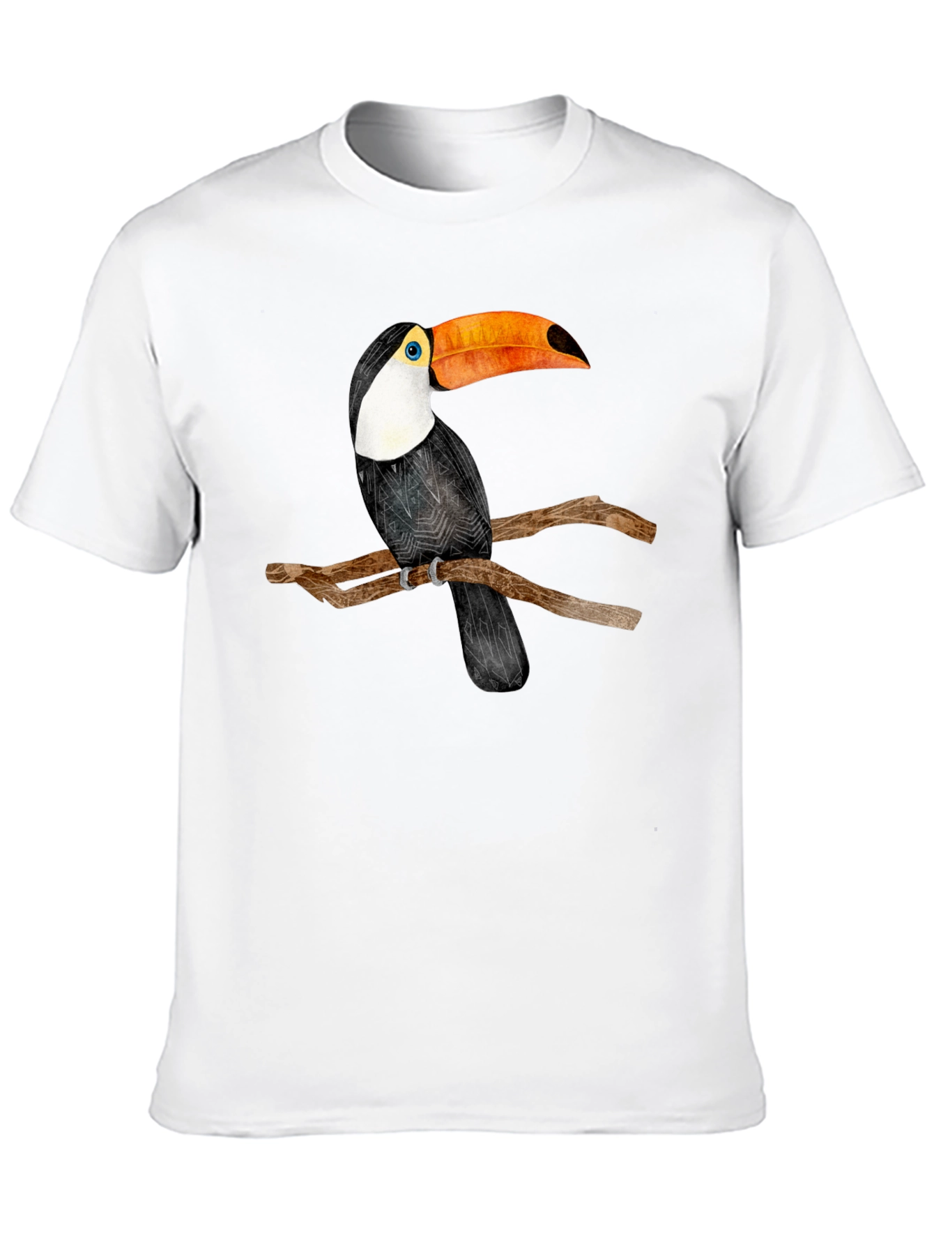 Toucan Bird Graphic Black T-Shirt