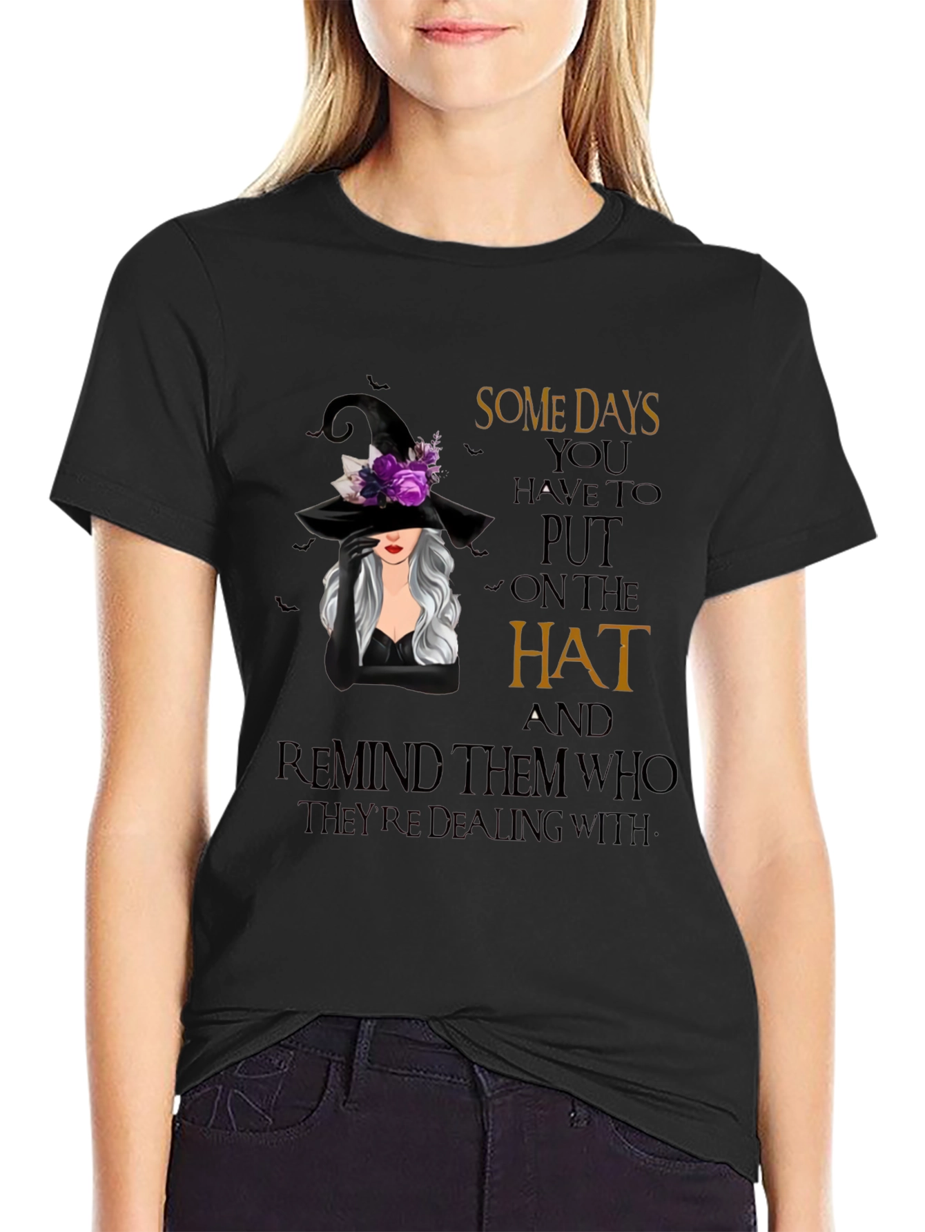 Witch Hat Graphic T-Shirt - Spooky Season Apparel