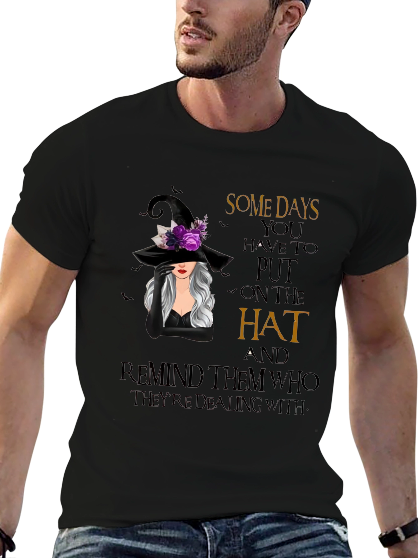 Witch Hat Graphic T-Shirt - Spooky Season Apparel