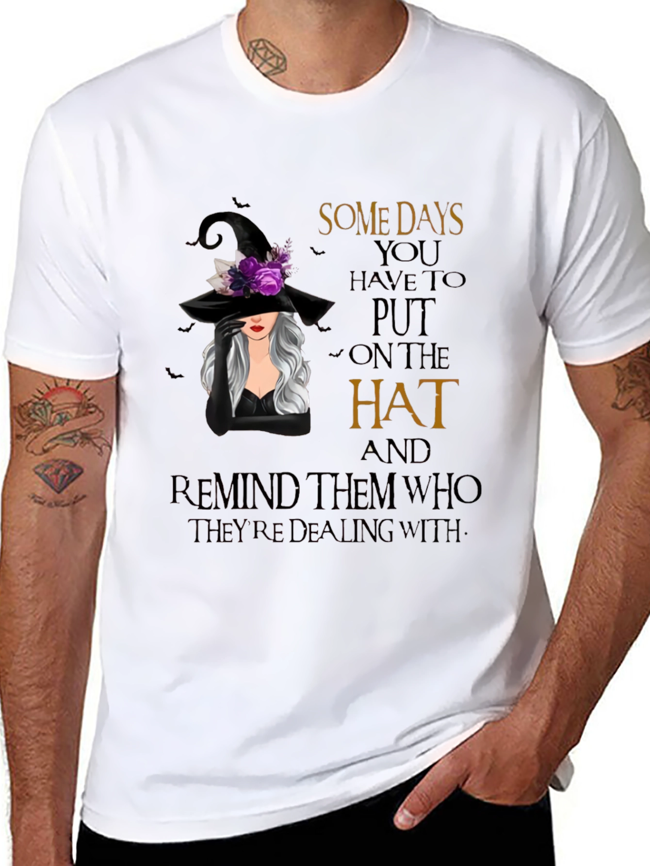 Witch Hat Graphic T-Shirt - Spooky Season Apparel