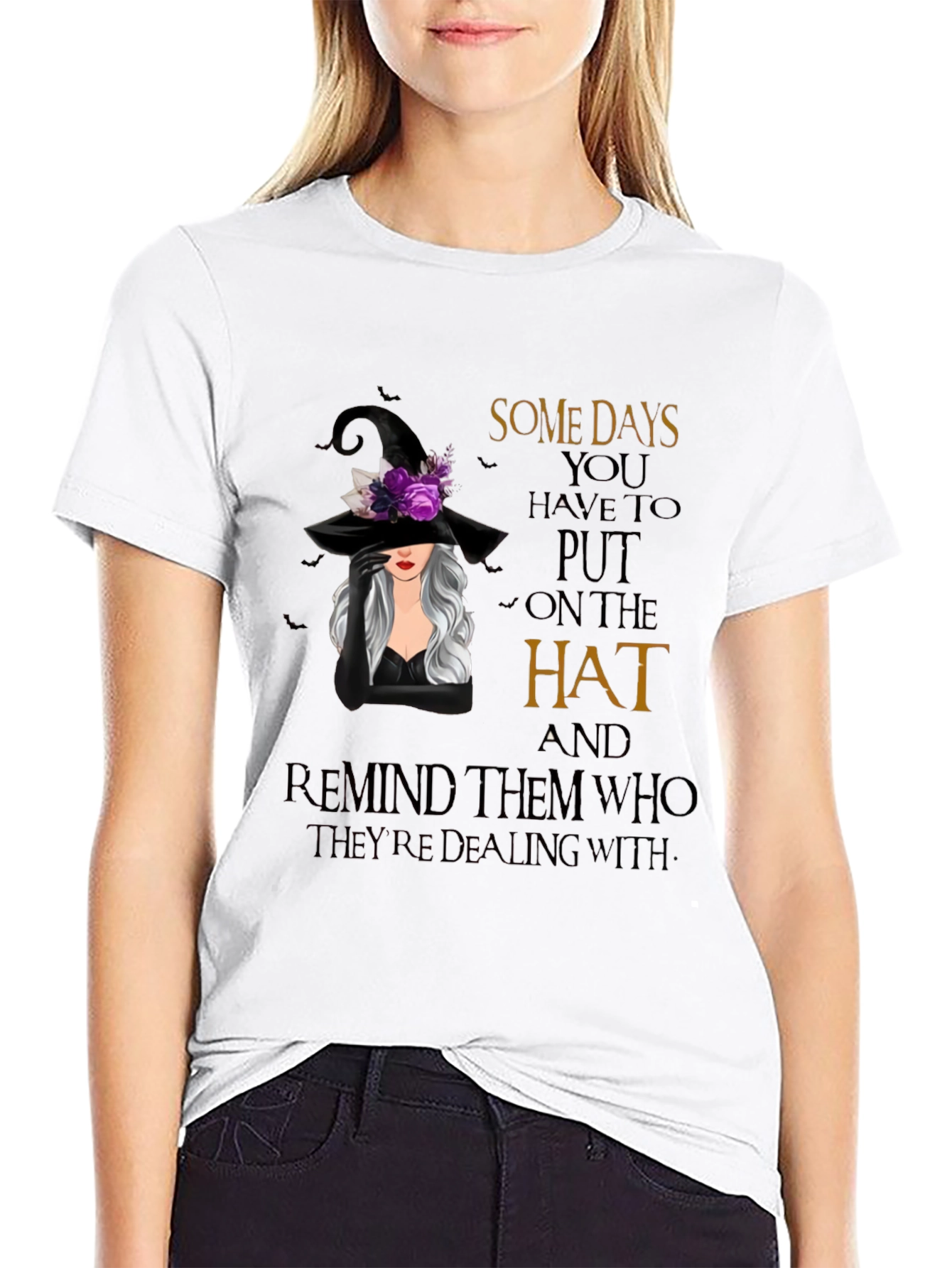 Witch Hat Graphic T-Shirt - Spooky Season Apparel