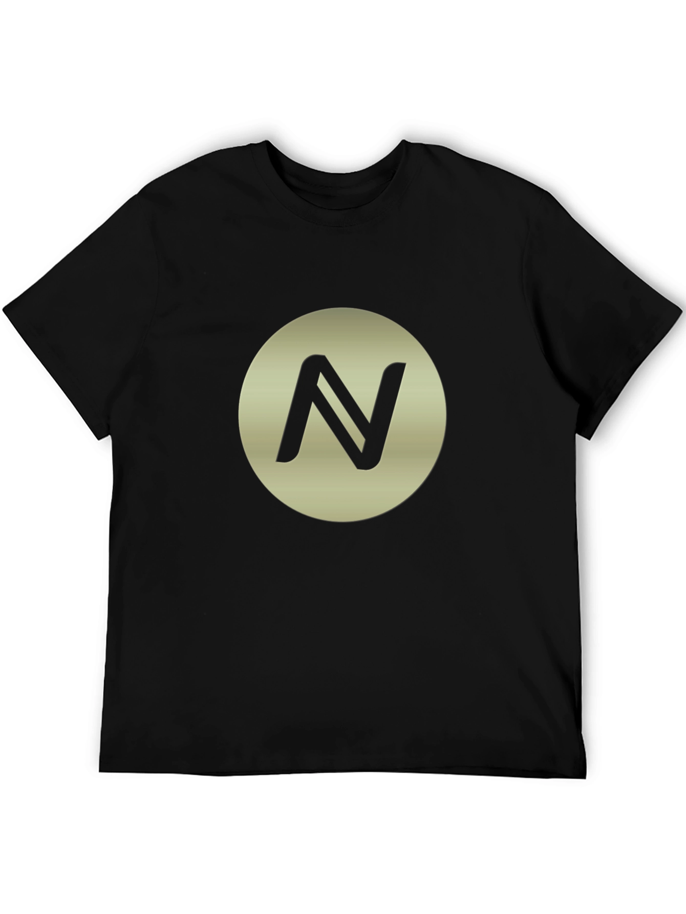 Modern Black Tee with Circle N Design
