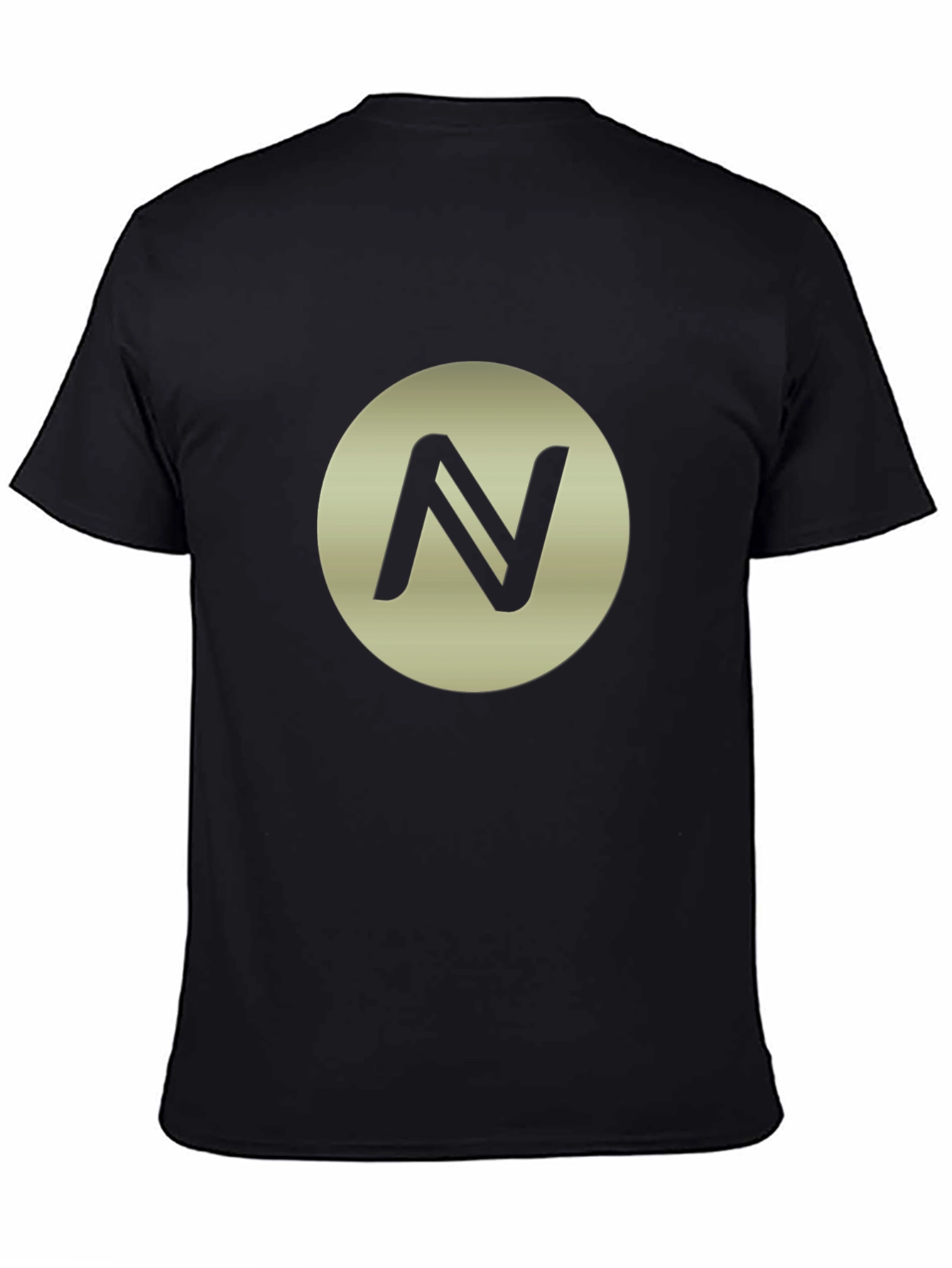 Modern Black Tee with Circle N Design