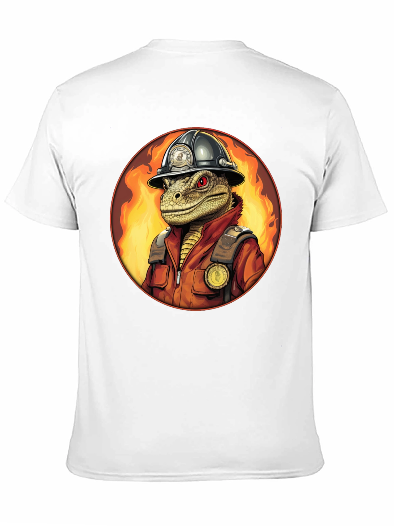 Lizard Firefighter Graphic Tee
