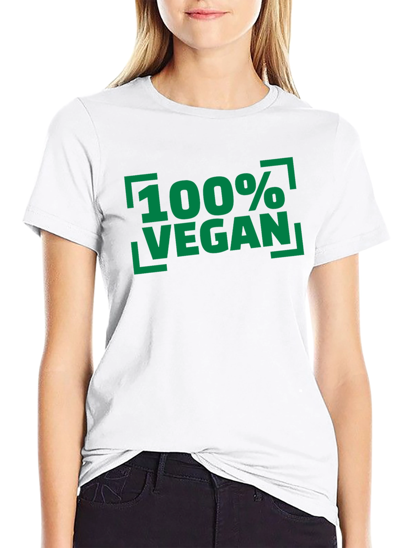 100% Vegan Graphic Tee - Unisex Black T-Shirt