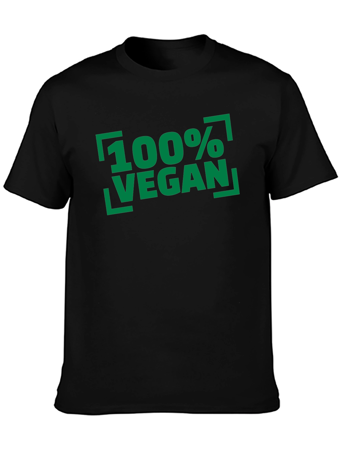 100% Vegan Graphic Tee - Unisex Black T-Shirt