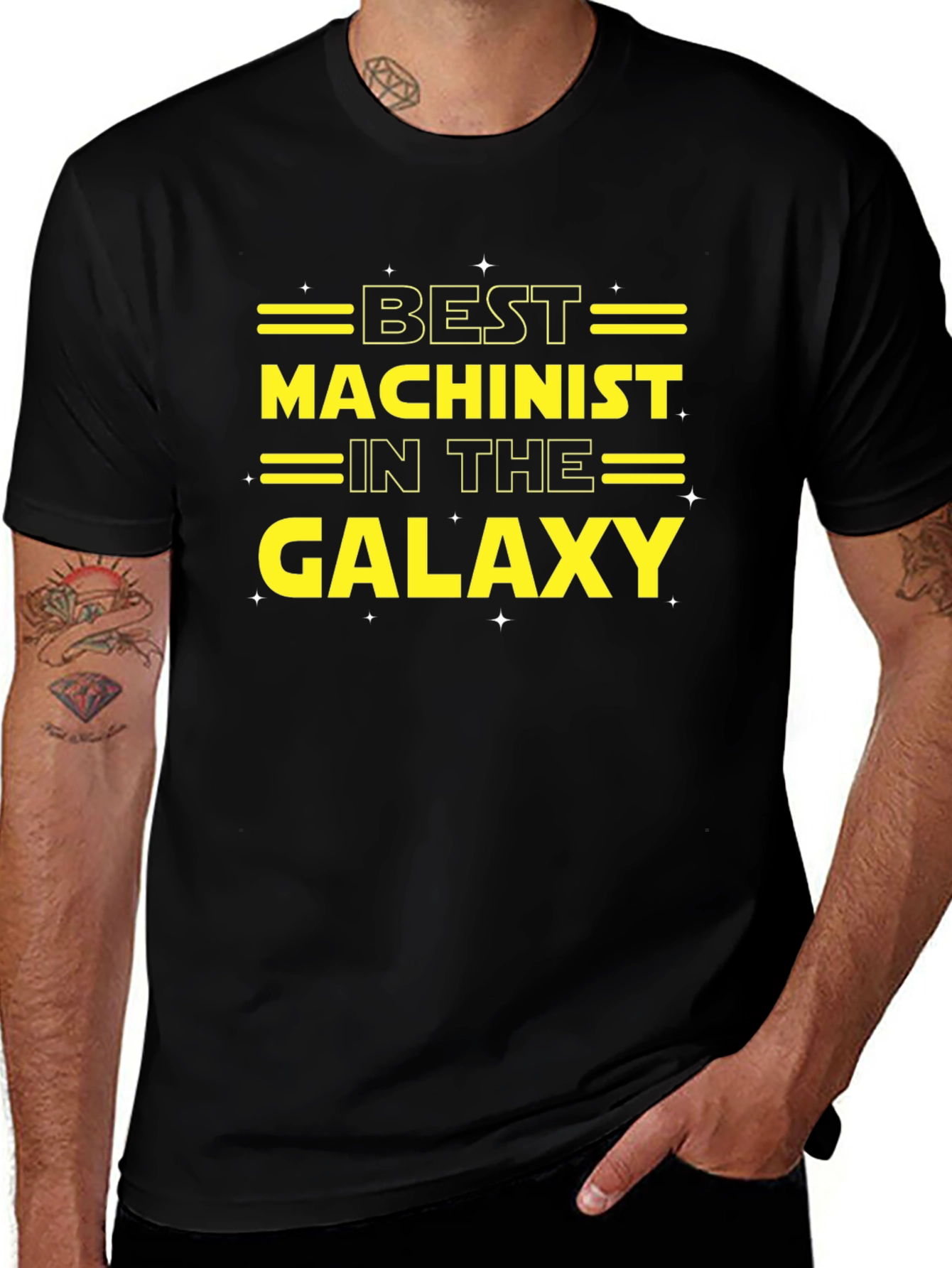 Best Machinist in the Galaxy Black T-Shirt
