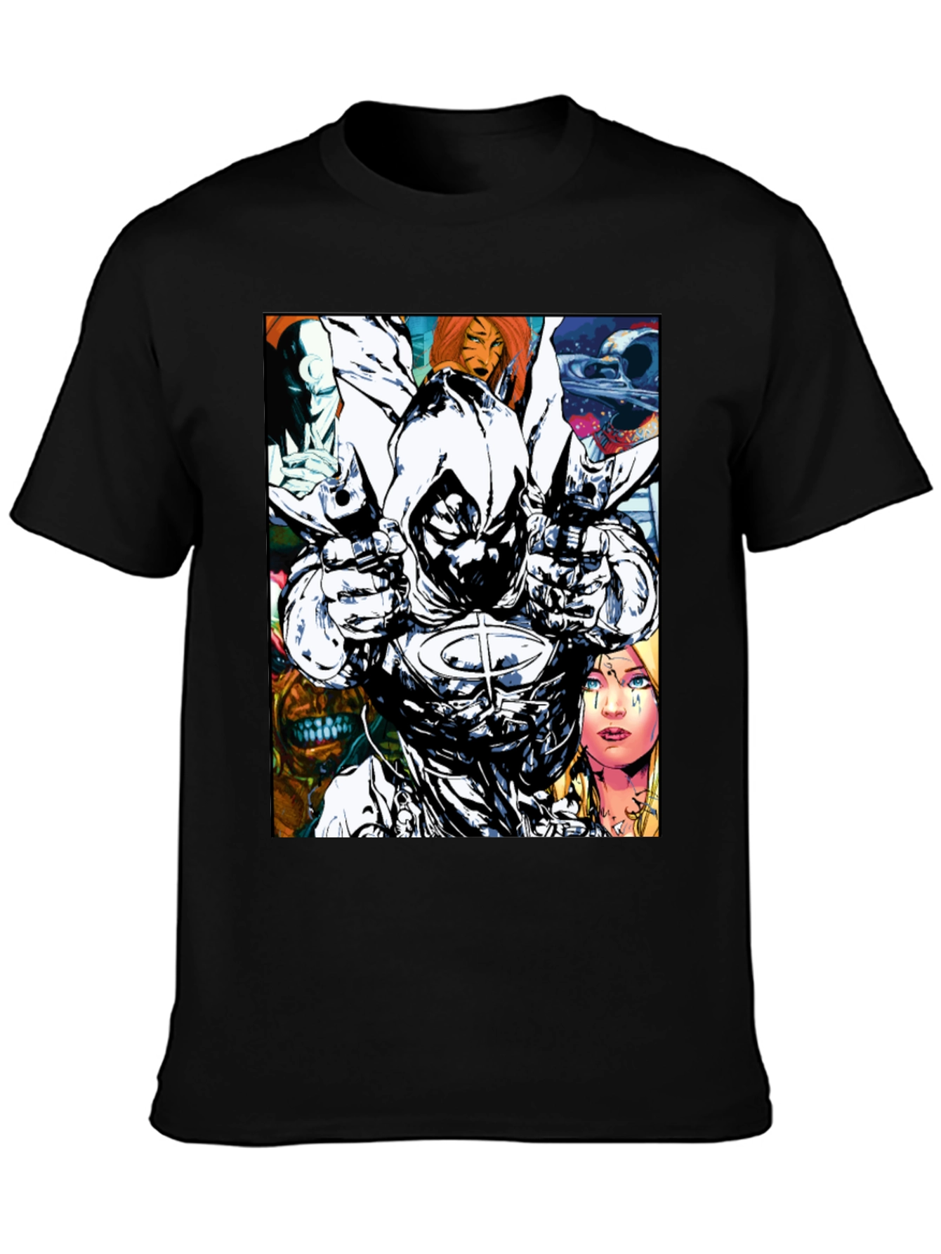Moon Knight Graphic T-Shirt: Bold Comic Book Style