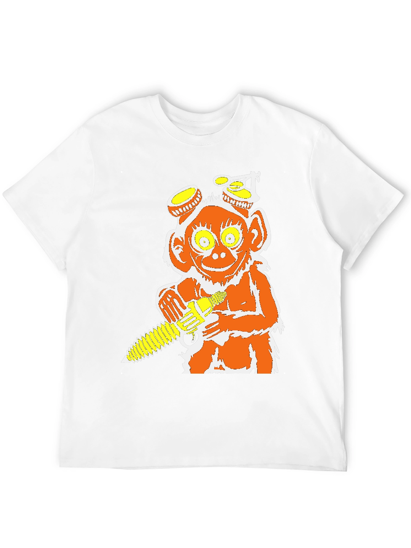 Monkey Chainsaw Graphic Tee - Unique Design T-Shirt