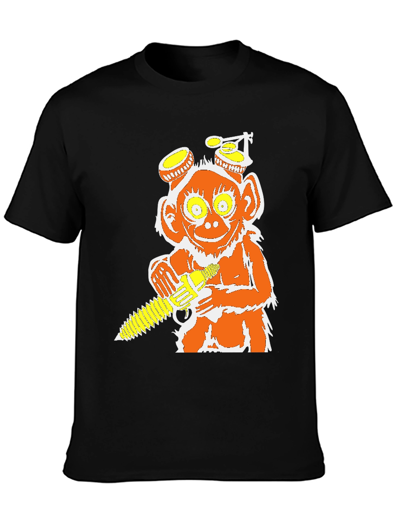 Monkey Chainsaw Graphic Tee - Unique Design T-Shirt