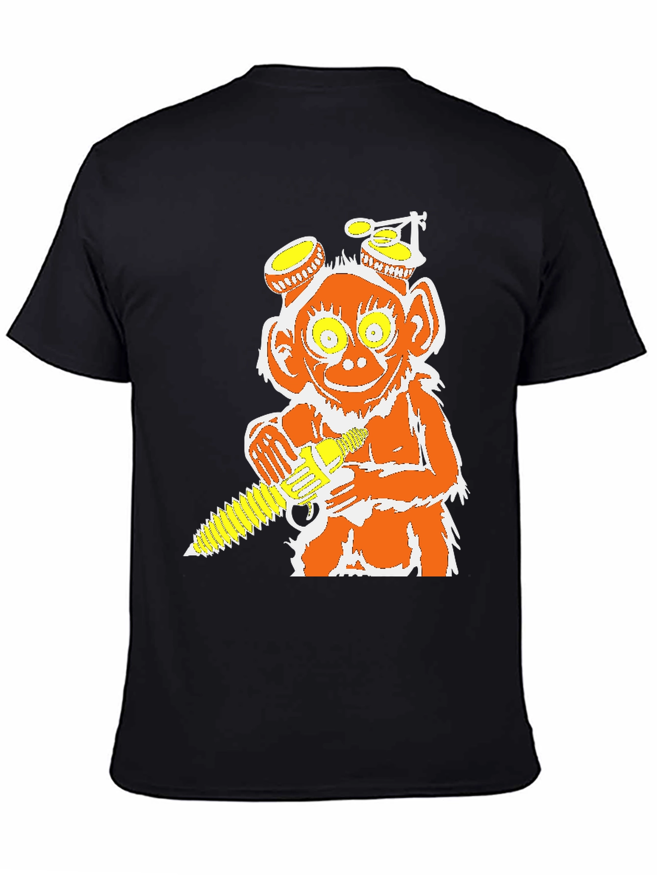 Monkey Chainsaw Graphic Tee - Unique Design T-Shirt