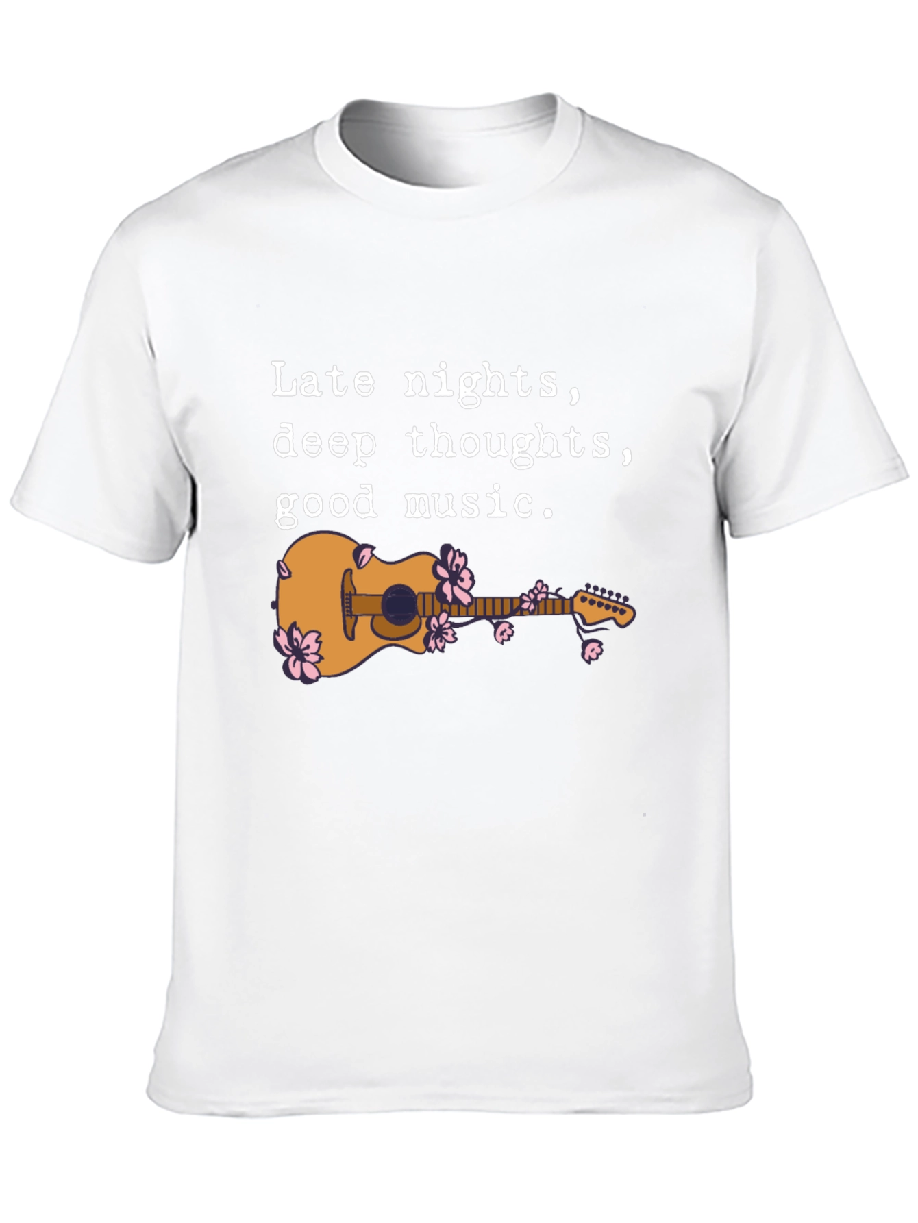 Late Night Guitar Graphic Tee - Black