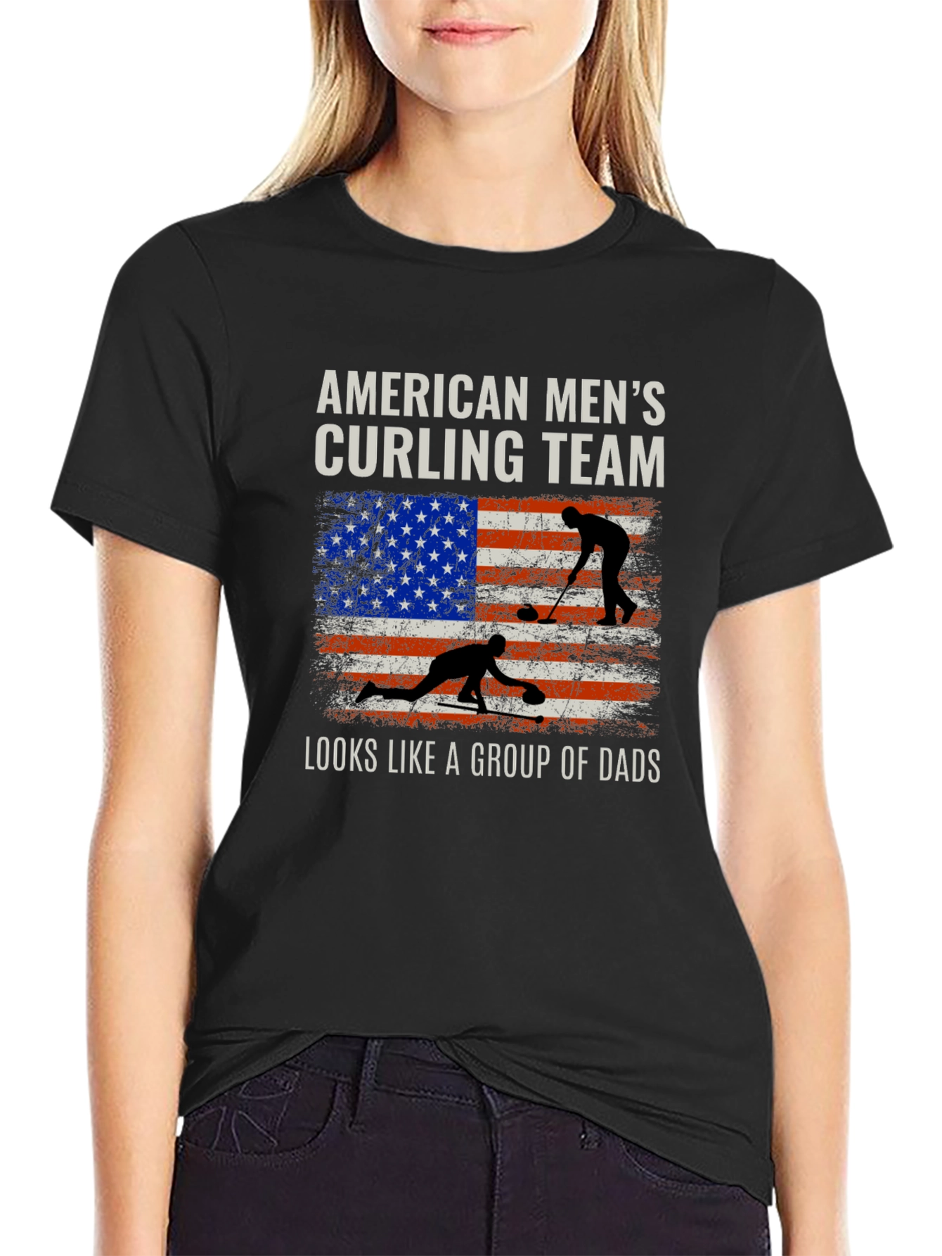 American Mens Curling Team T-Shirt