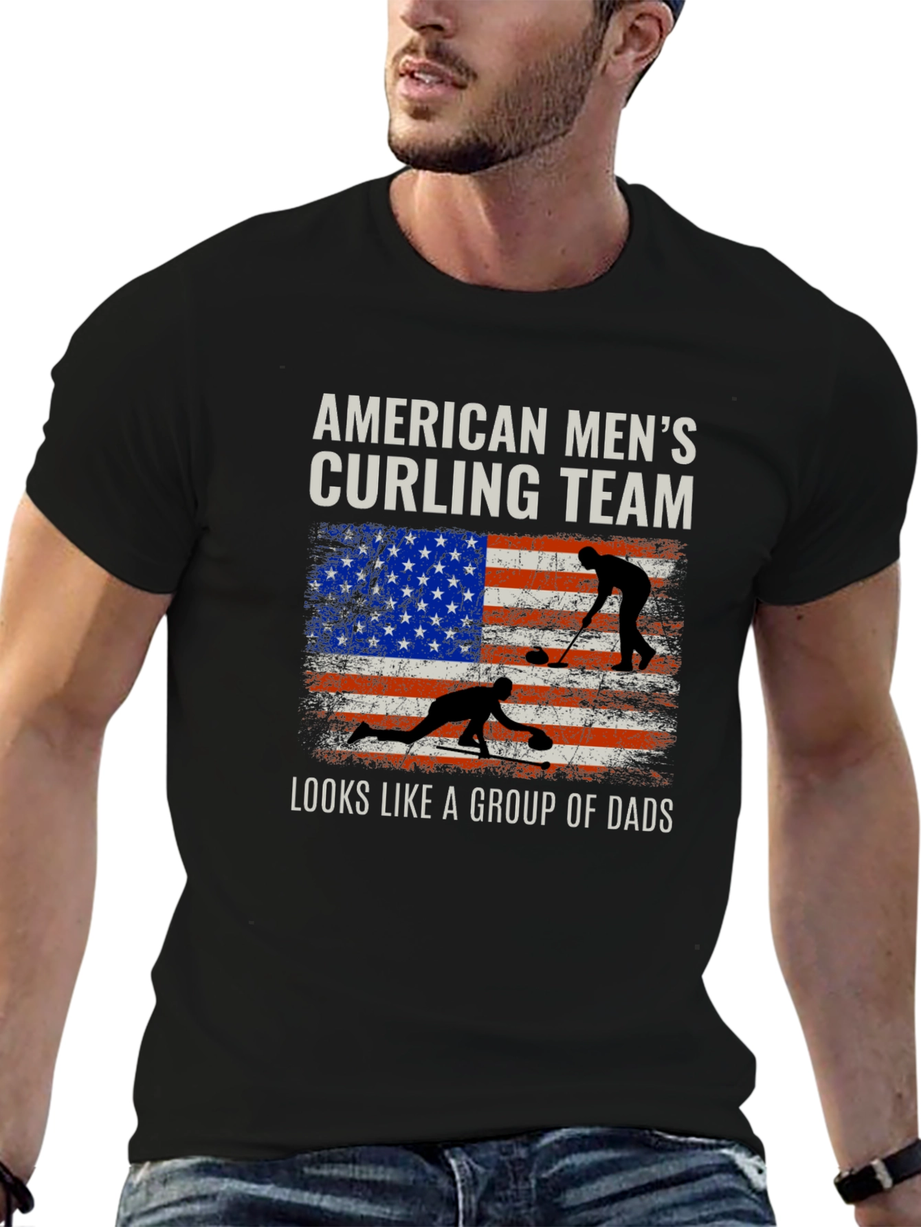 American Mens Curling Team T-Shirt