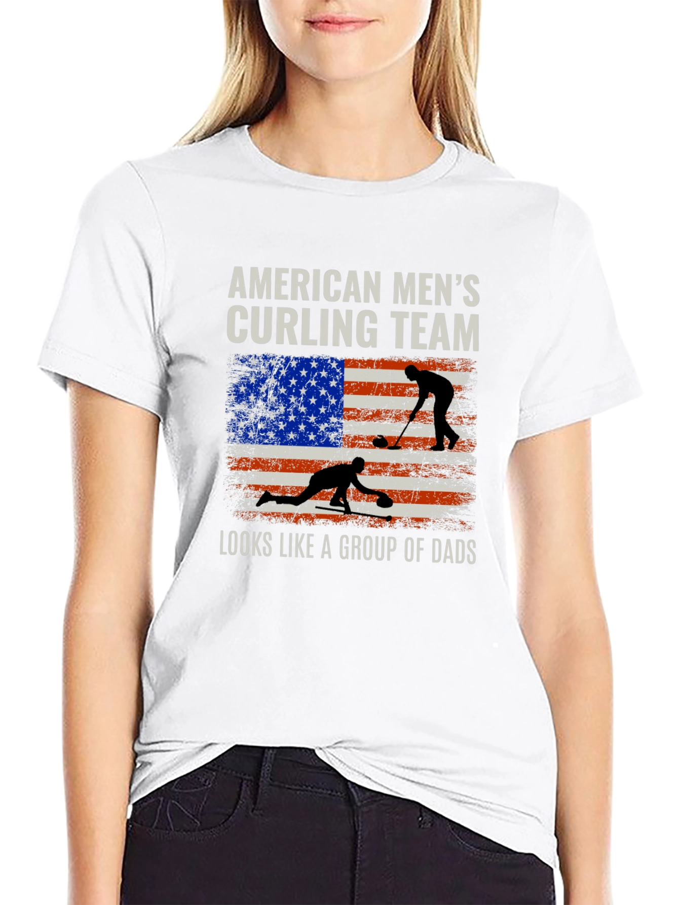 American Mens Curling Team T-Shirt