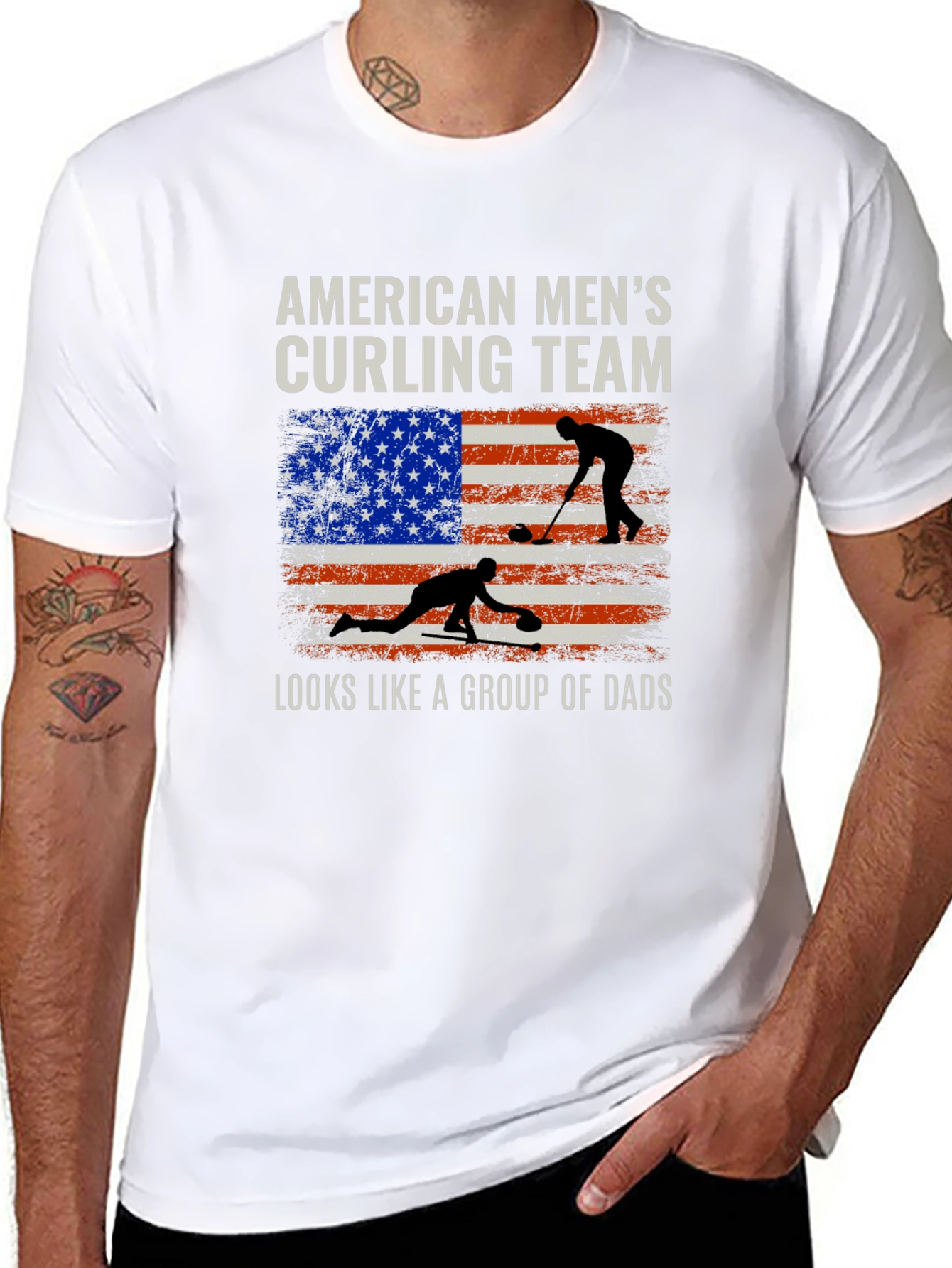 American Mens Curling Team T-Shirt