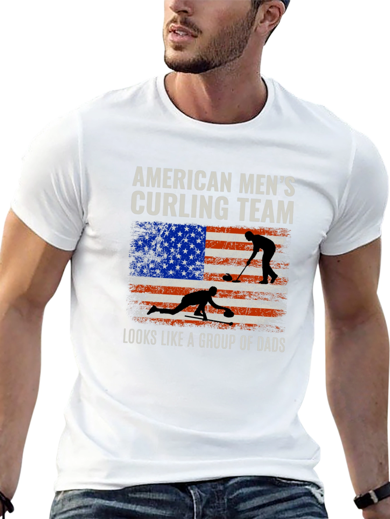 American Mens Curling Team T-Shirt