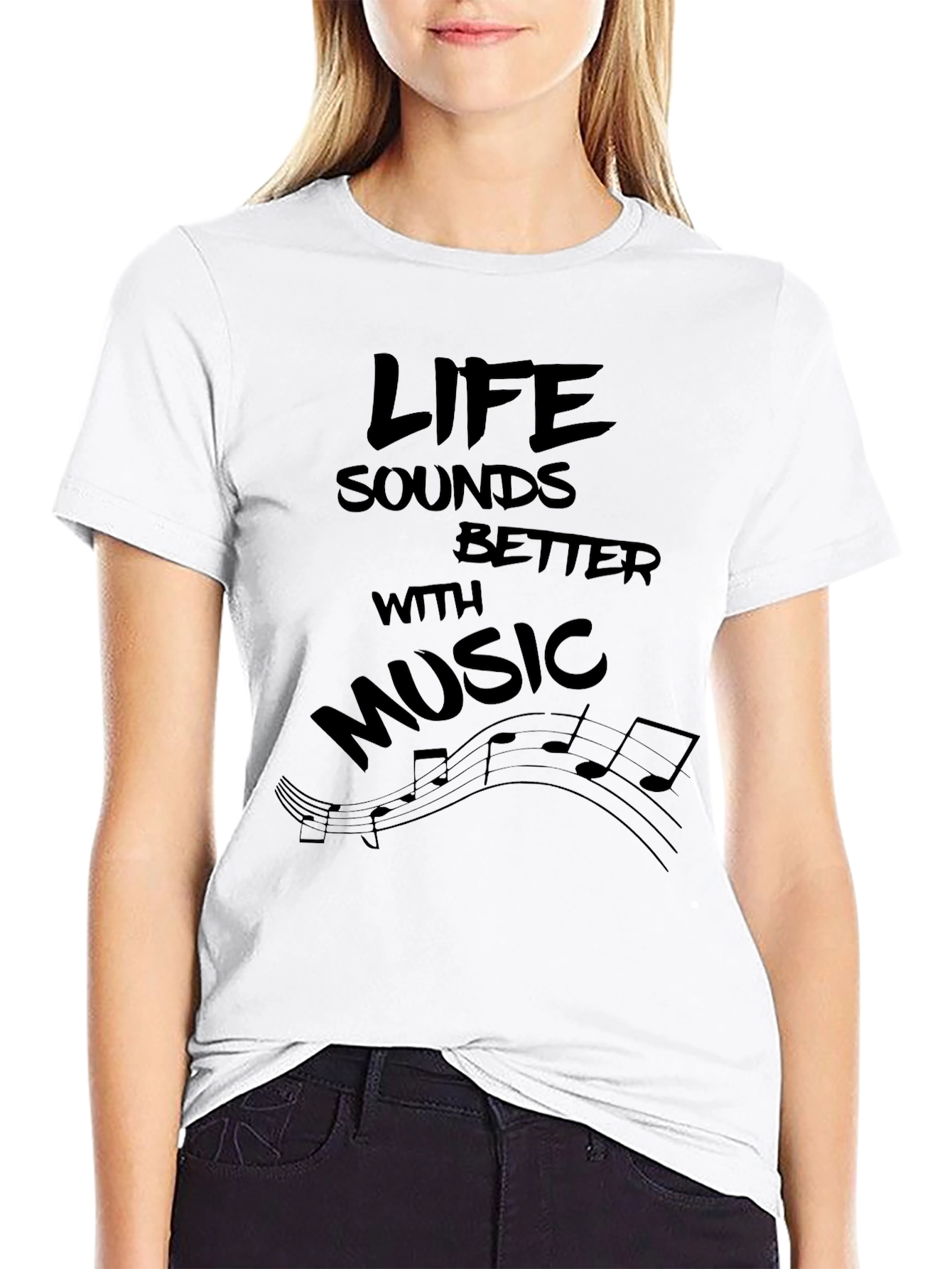 Life Sounds Better With Music T-Shirt