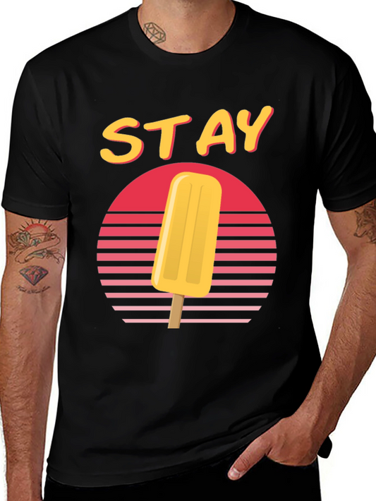 Retro Sunset Popsicle T-Shirt - Stay Cool