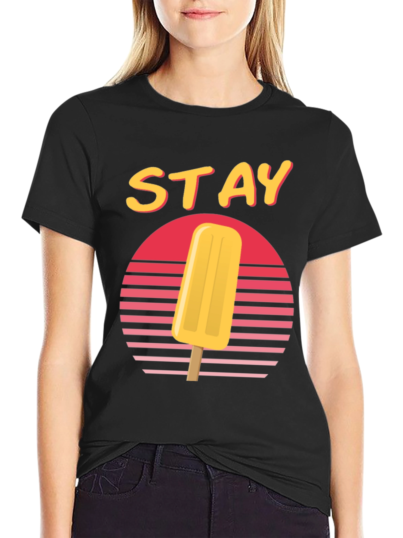 Retro Sunset Popsicle T-Shirt - Stay Cool
