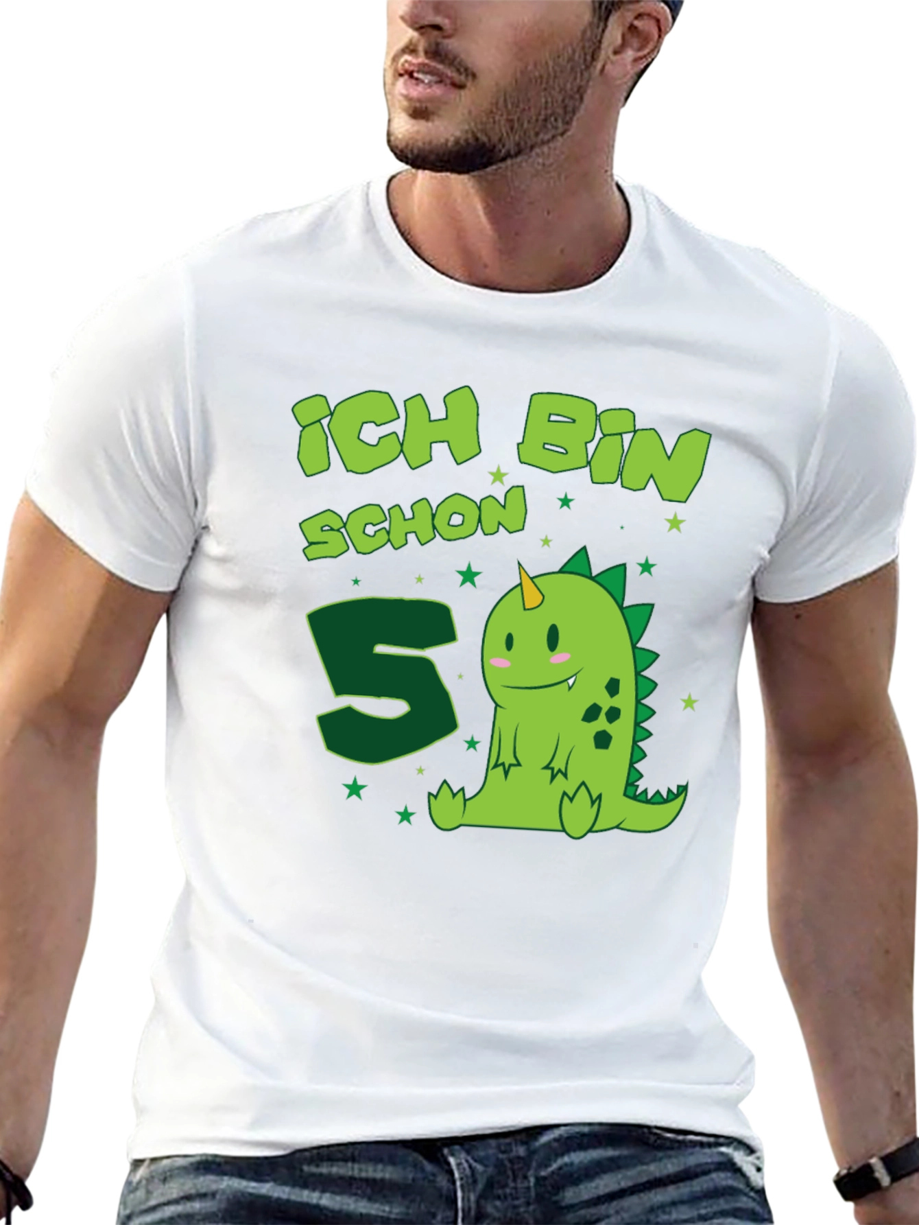 Ich Bin Schon 5 Birthday Dino T-Shirt
