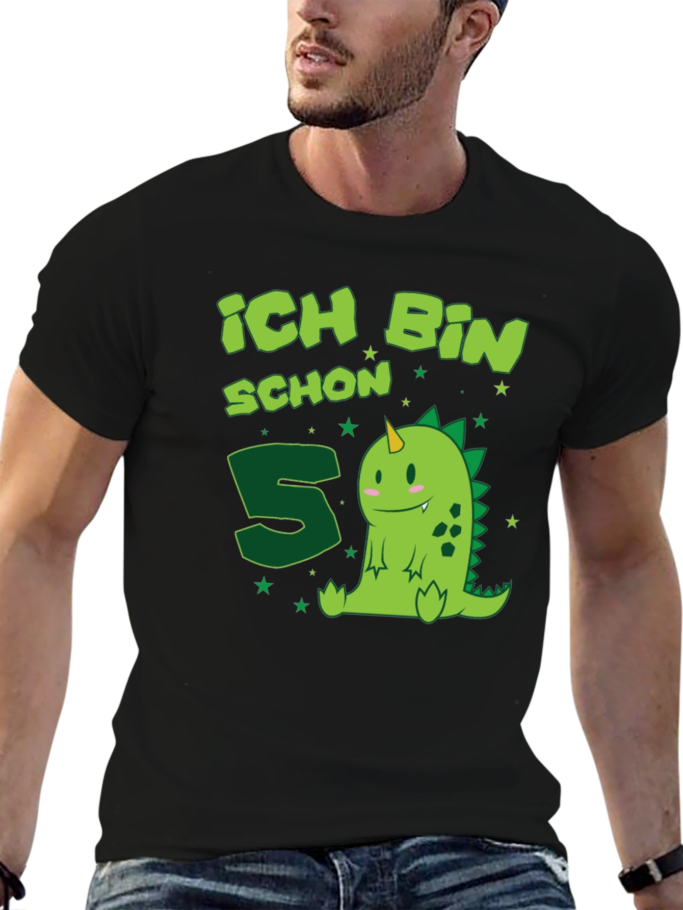 Ich Bin Schon 5 Birthday Dino T-Shirt