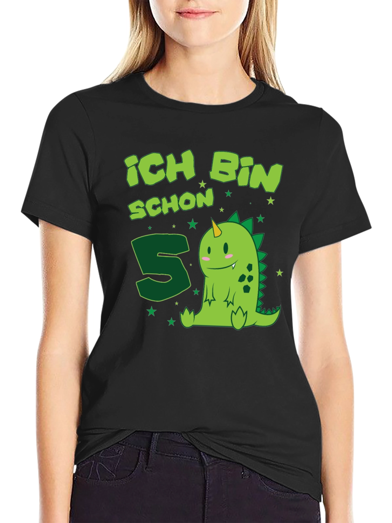 Ich Bin Schon 5 Birthday Dino T-Shirt