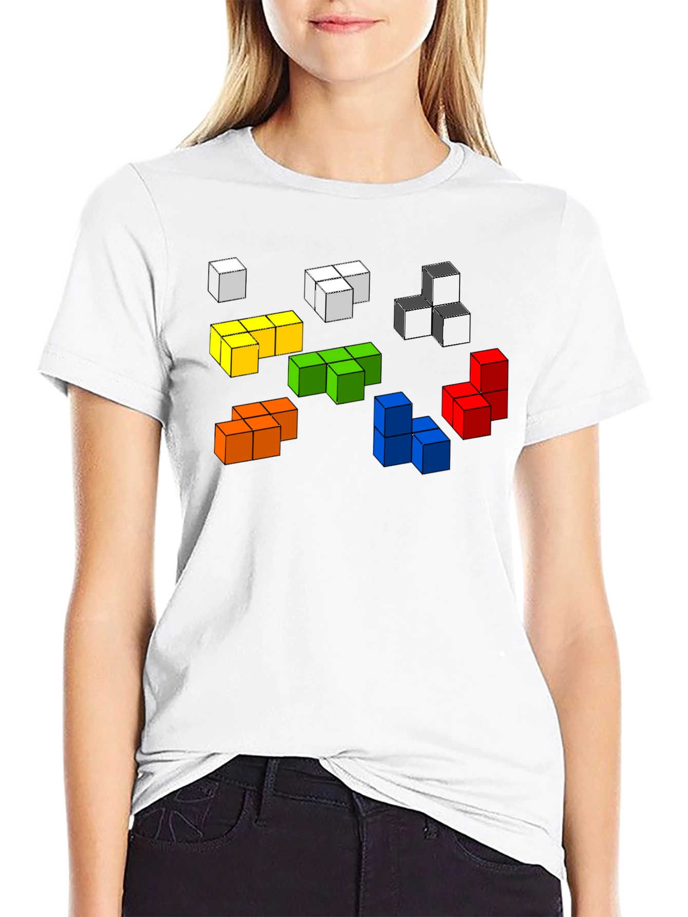 Tetris Block Graphic T-Shirt