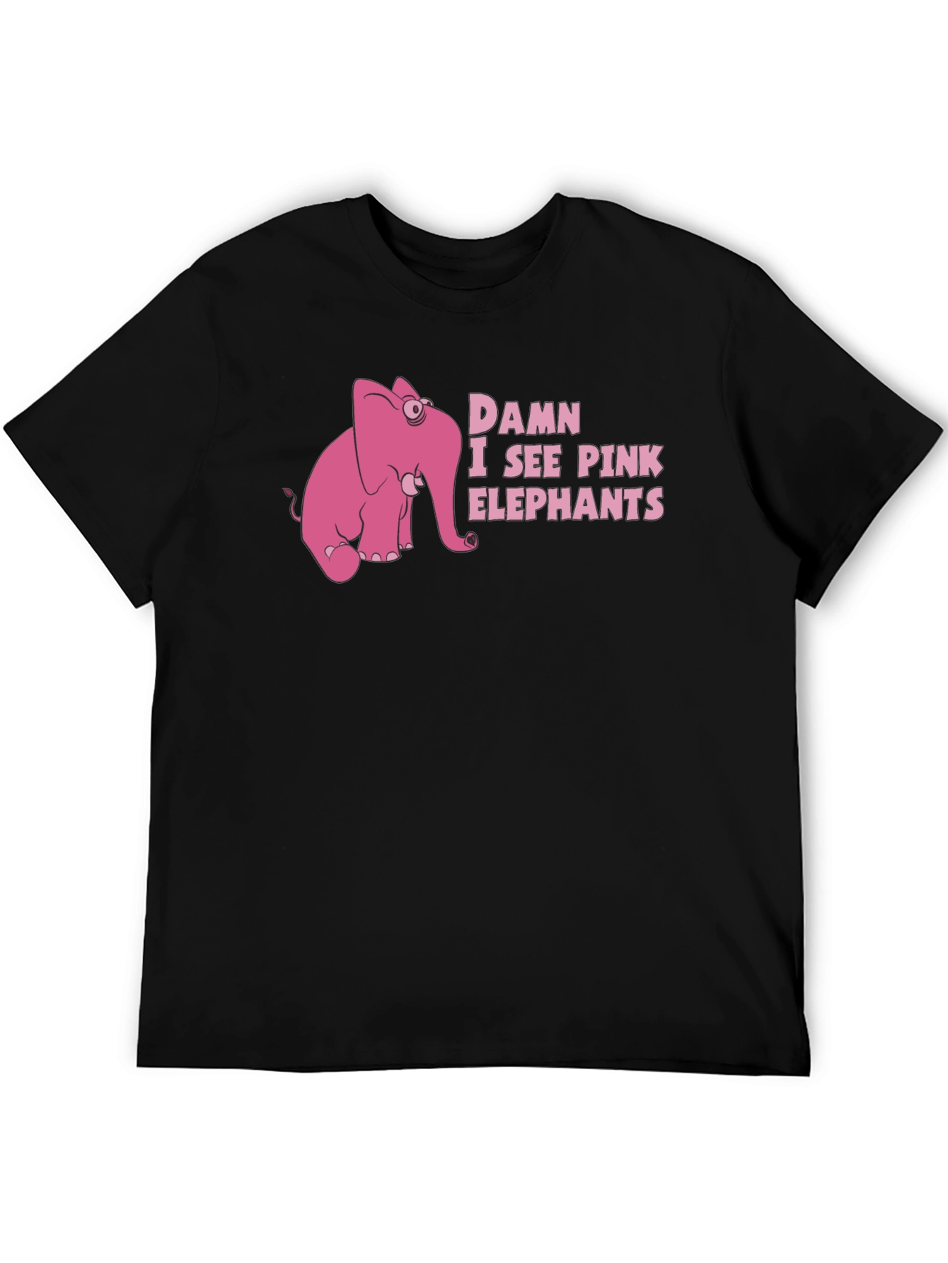 Damn I See Pink Elephants Graphic T-Shirt