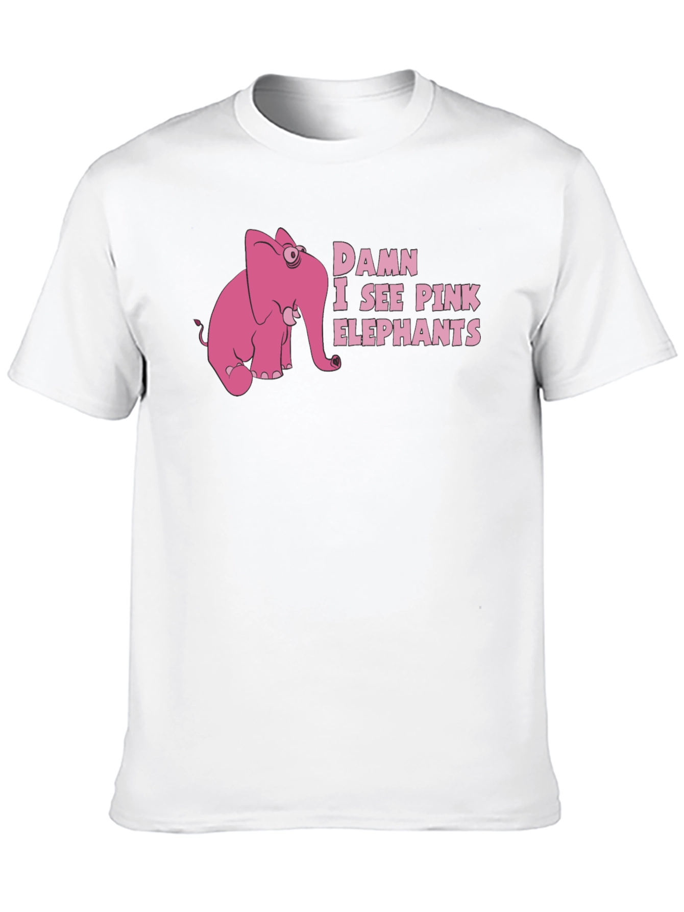 Damn I See Pink Elephants Graphic T-Shirt