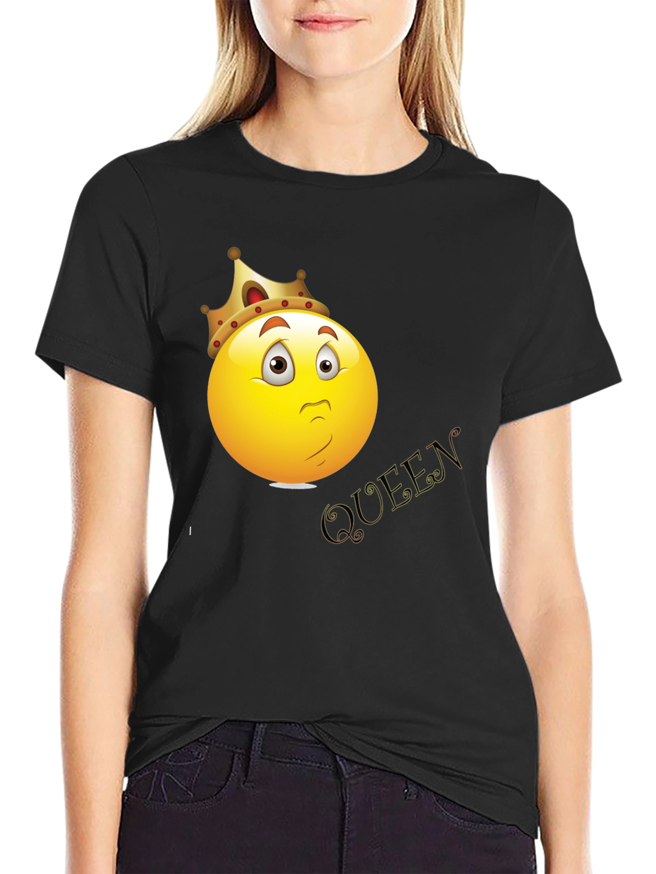 Queen Emoji Graphic T-Shirt
