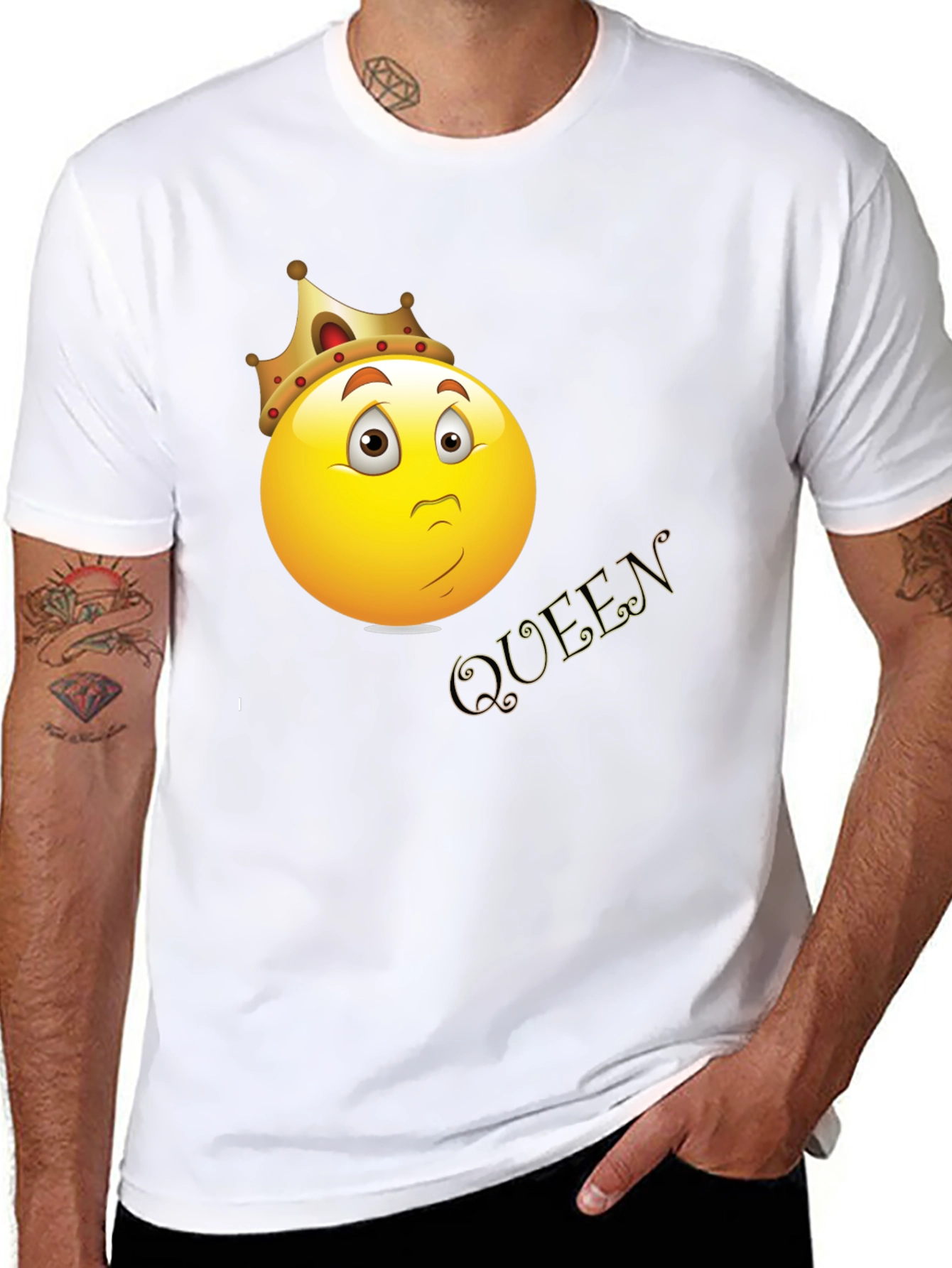 Queen Emoji Graphic T-Shirt