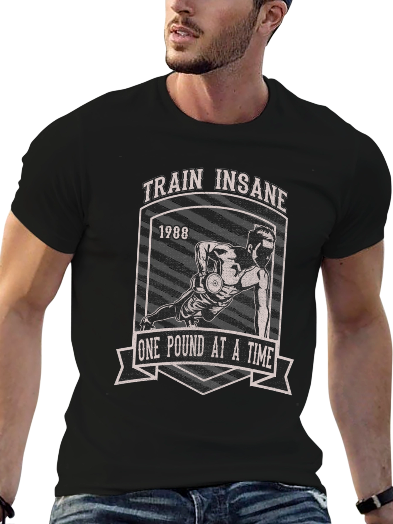 Train Insane T-Shirt 1988 Gym Workout Tee