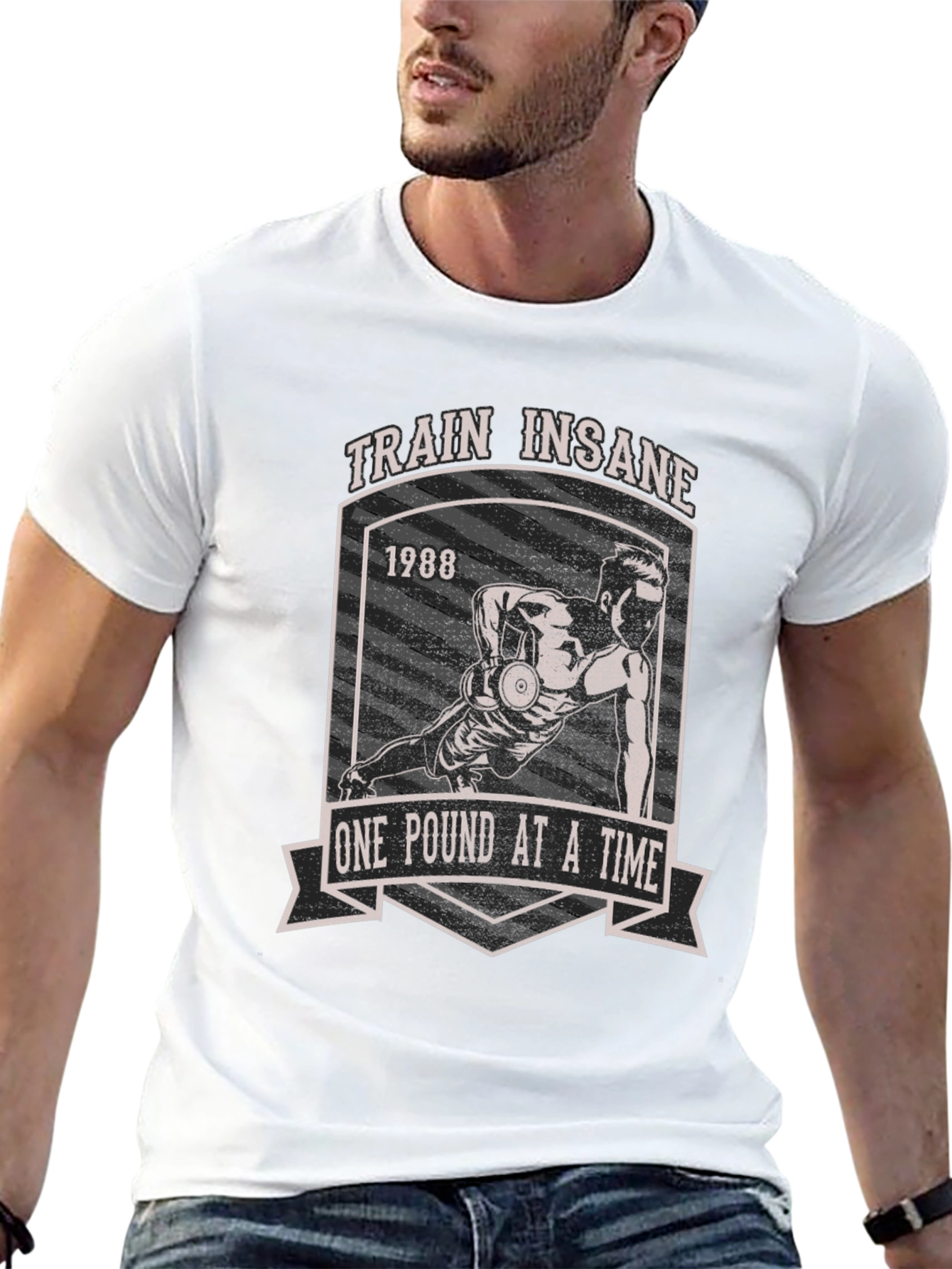Train Insane T-Shirt 1988 Gym Workout Tee