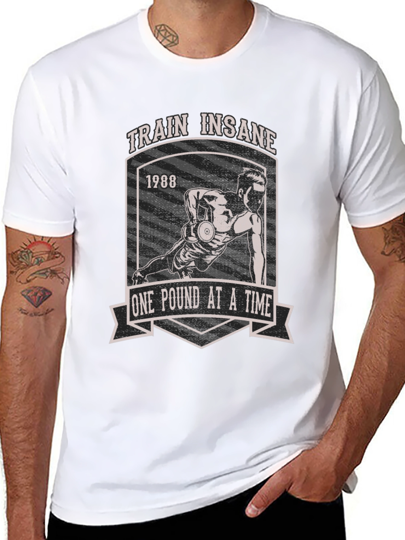 Train Insane T-Shirt 1988 Gym Workout Tee