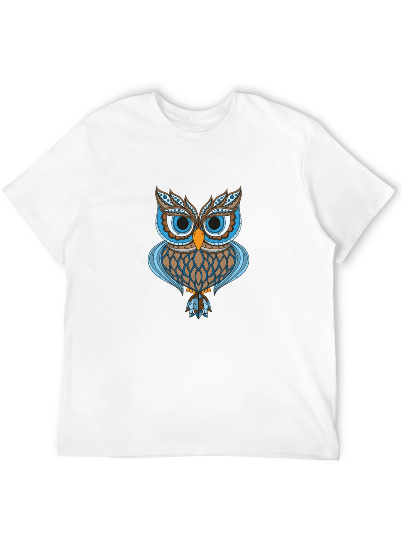 Owl Graphic Print Black T-Shirt