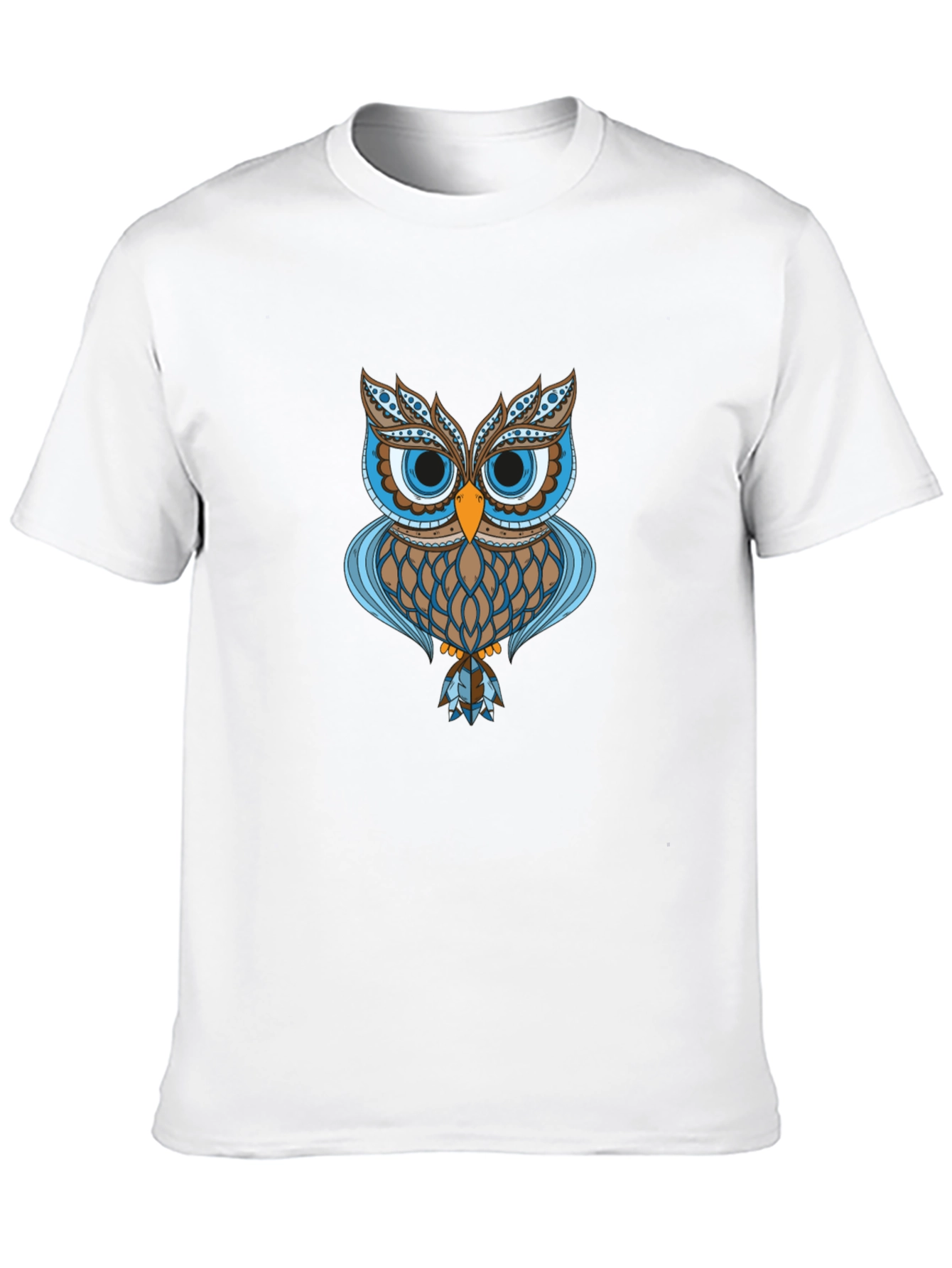Owl Graphic Print Black T-Shirt