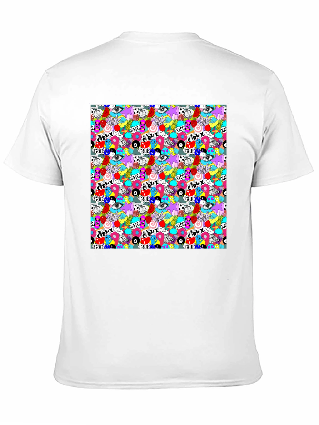 Funky Graffiti Graphic Print Black T-Shirt