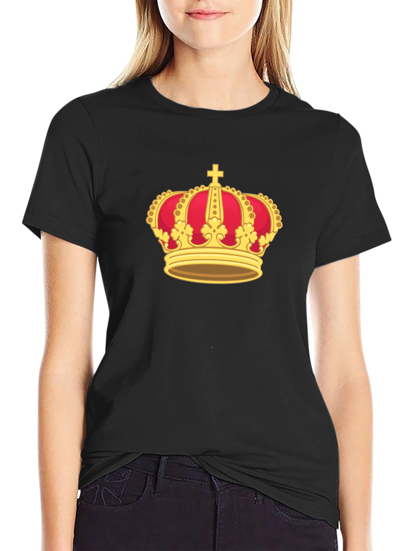 Royal Crown Graphic Black Tee