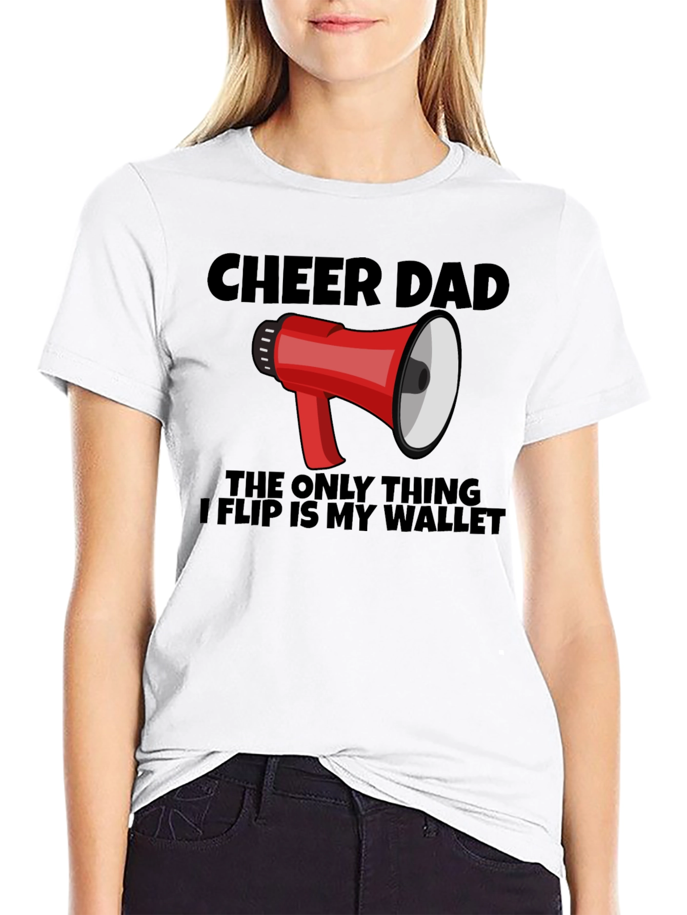 Cheer Dad T-Shirt Funny Cheerleading Dad Gift