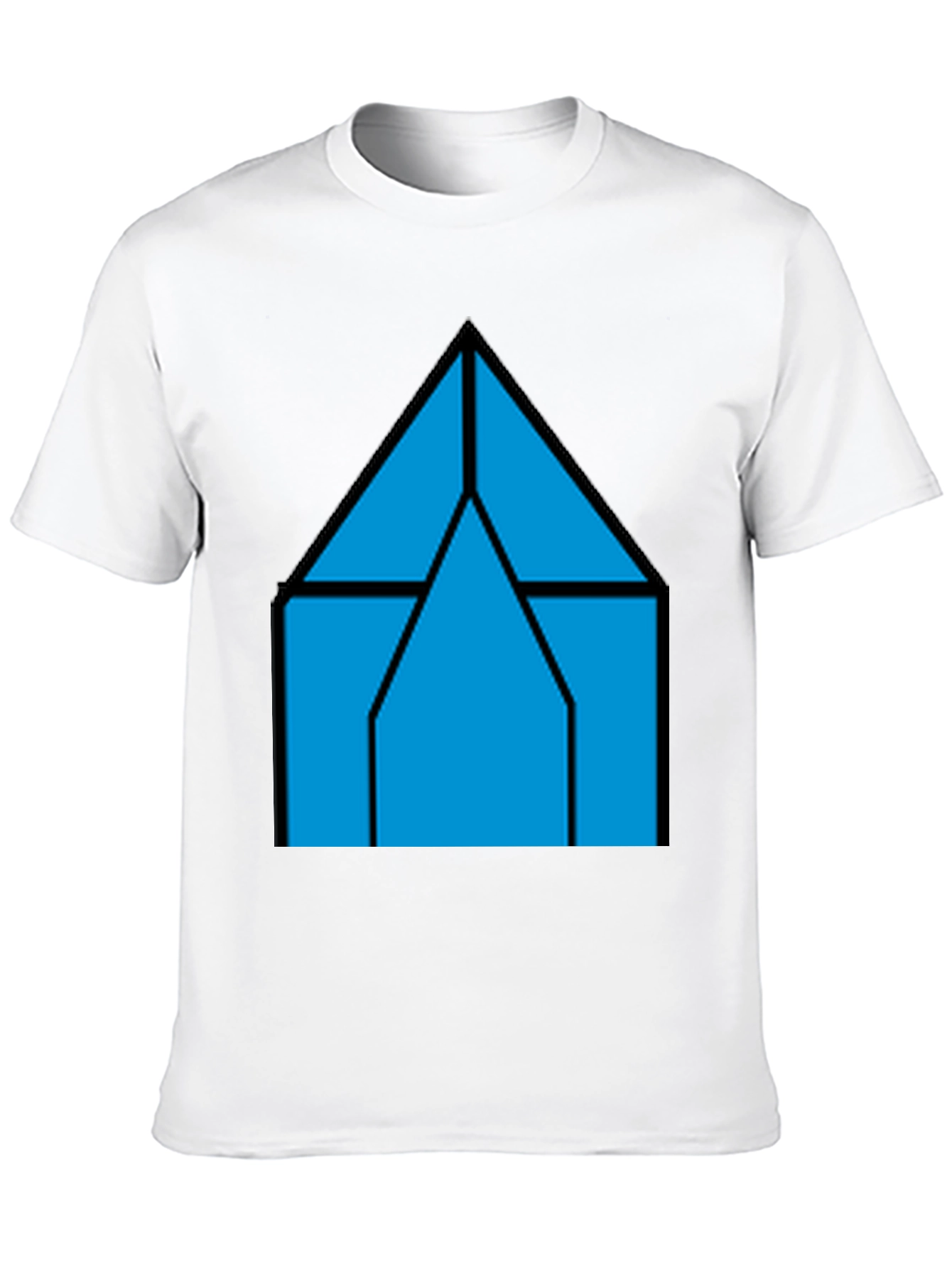 Geometric House T-Shirt - Modern Style