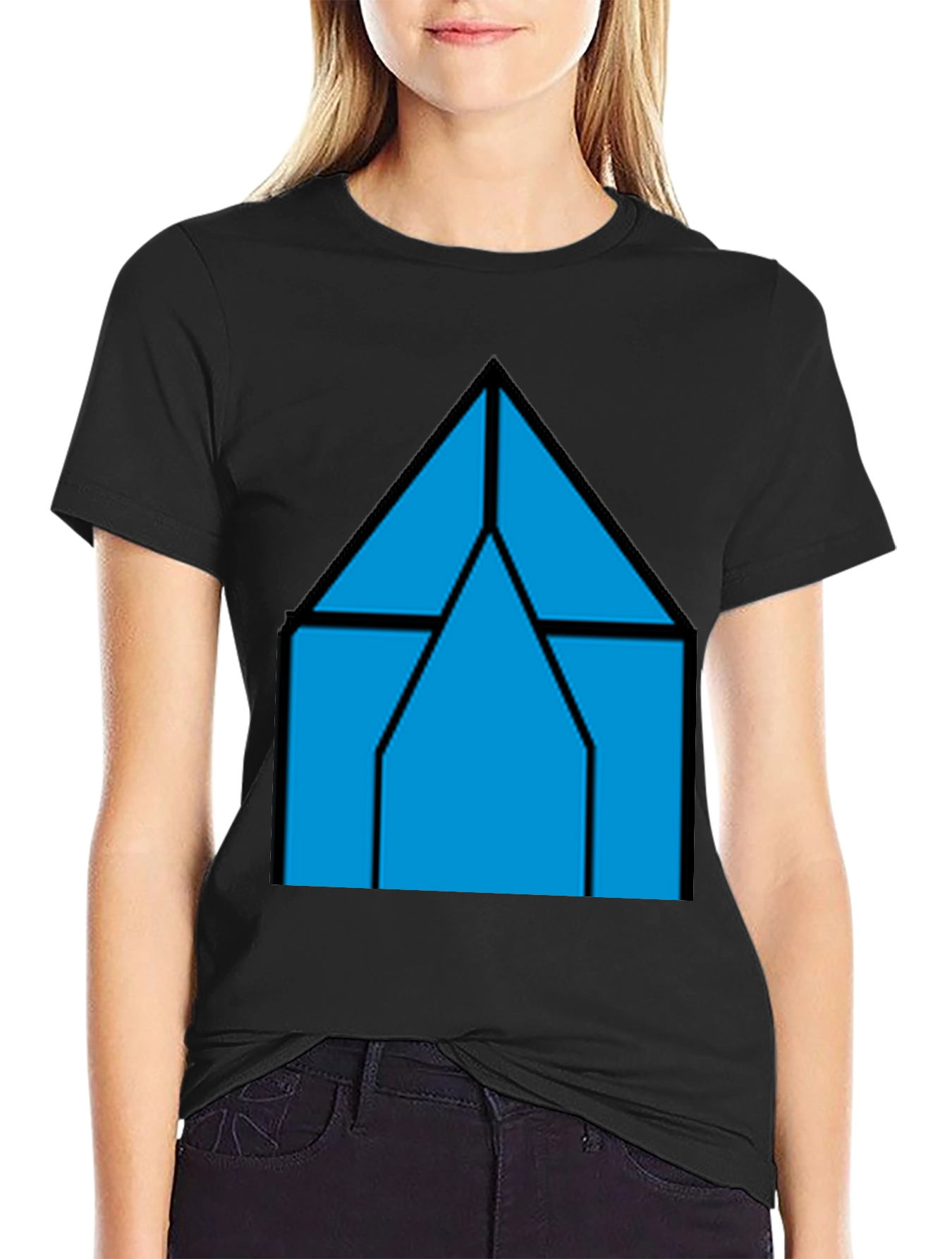 Geometric House T-Shirt - Modern Style