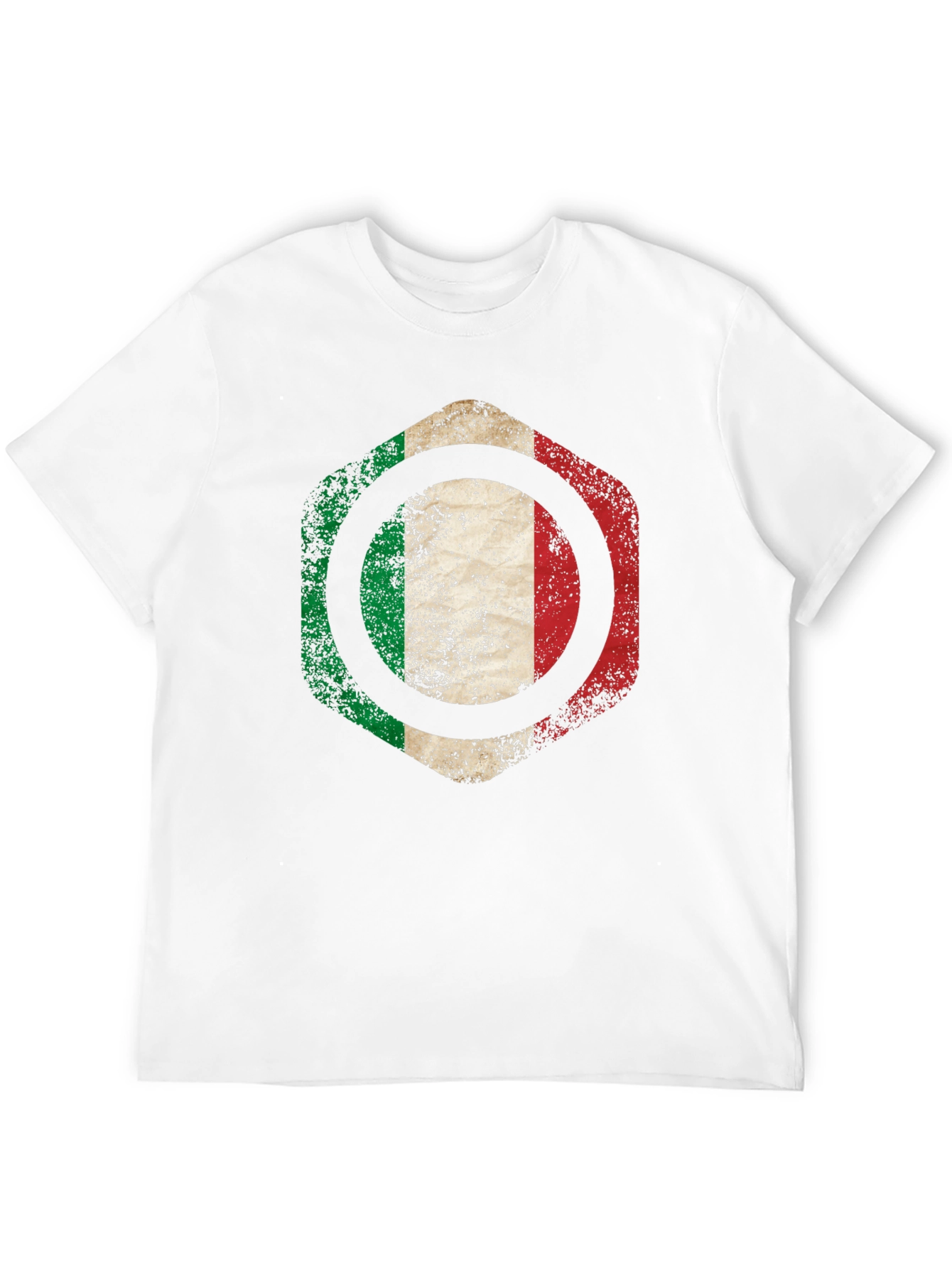 Italian Flag Graphic T-Shirt - Mens Black Tee