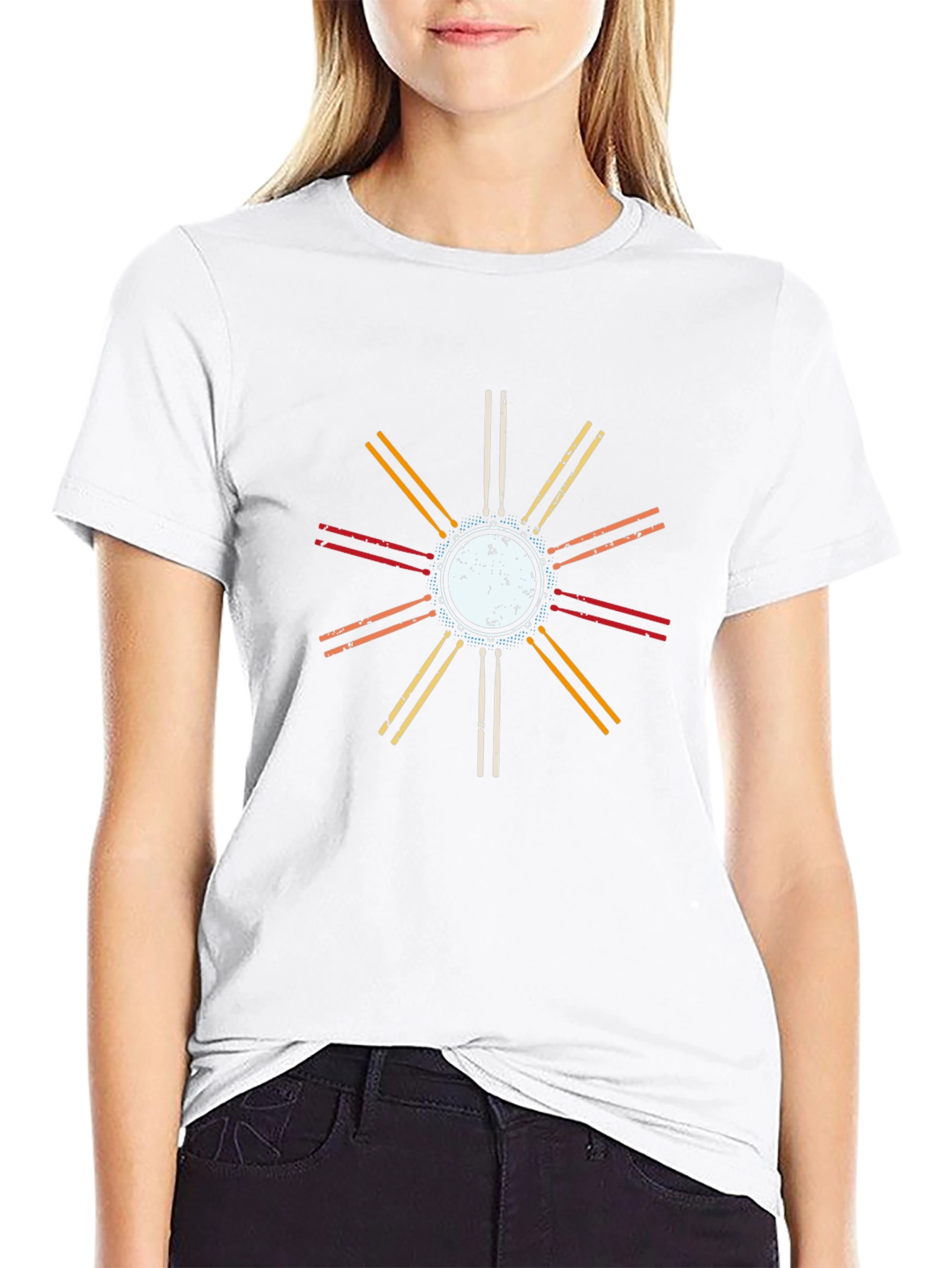 Retro Drum Kit Graphic T-Shirt