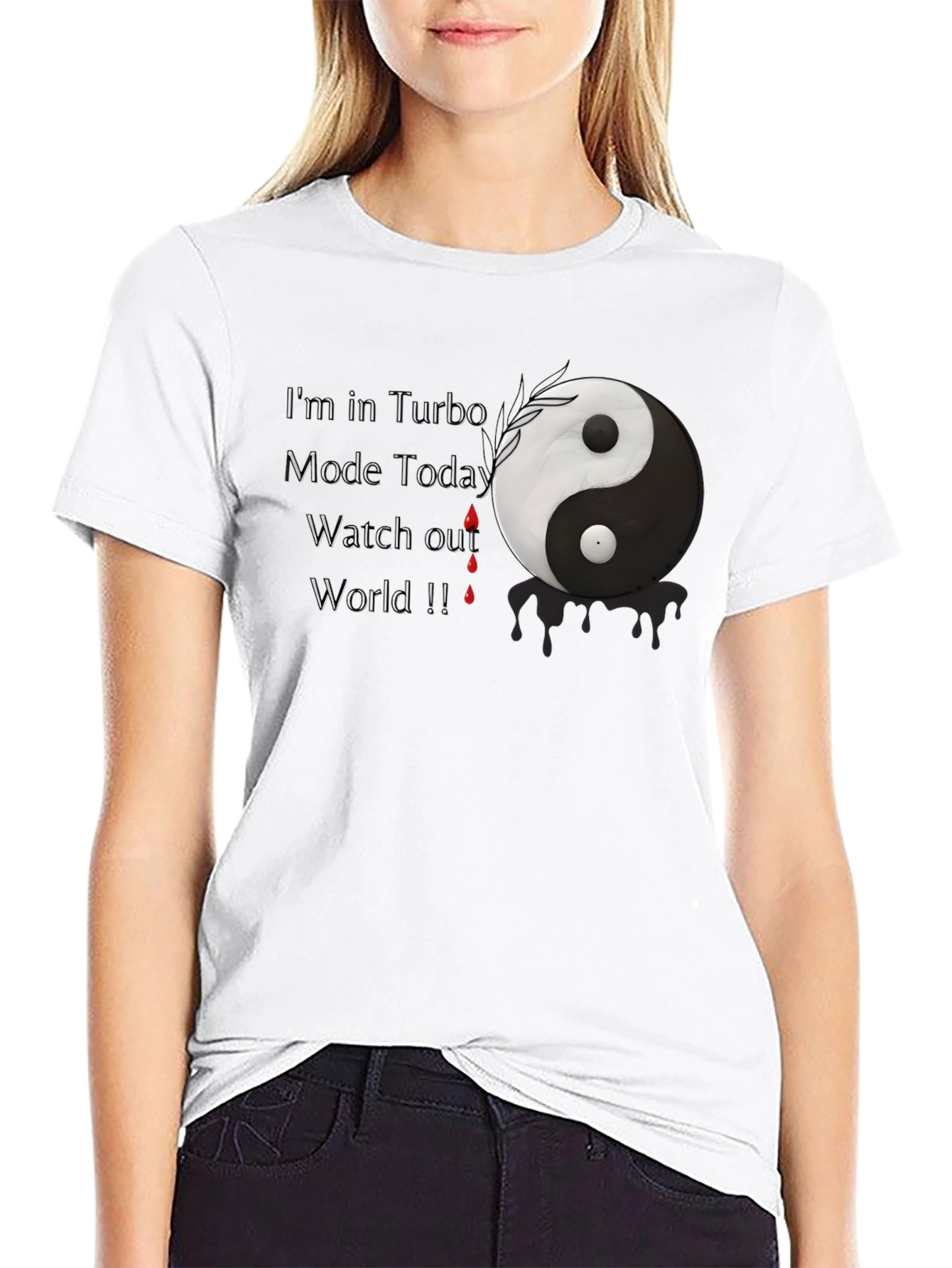 Turbo Mode Yin Yang Graphic T-Shirt