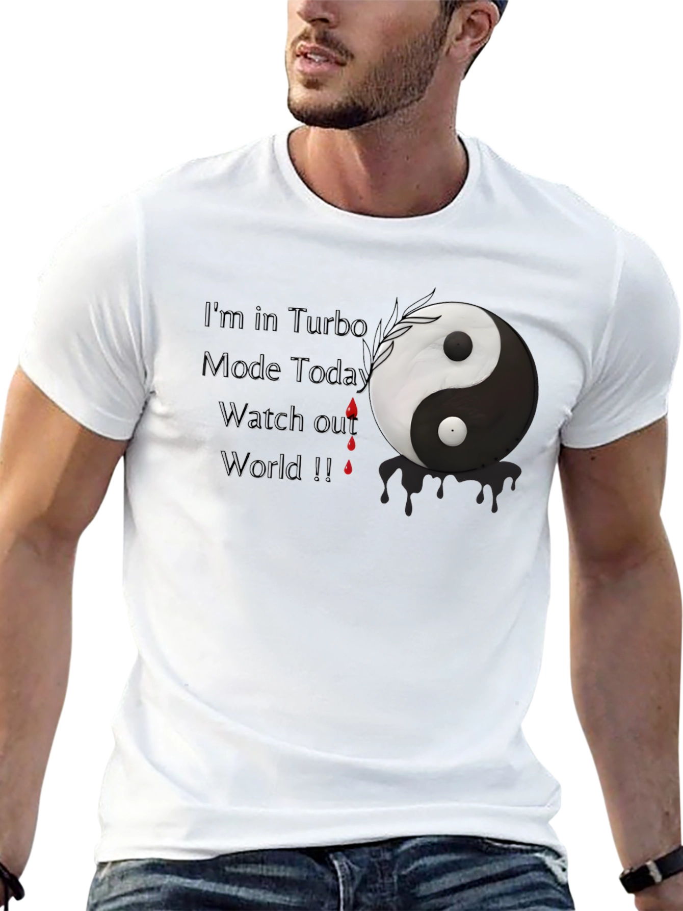 Turbo Mode Yin Yang Graphic T-Shirt